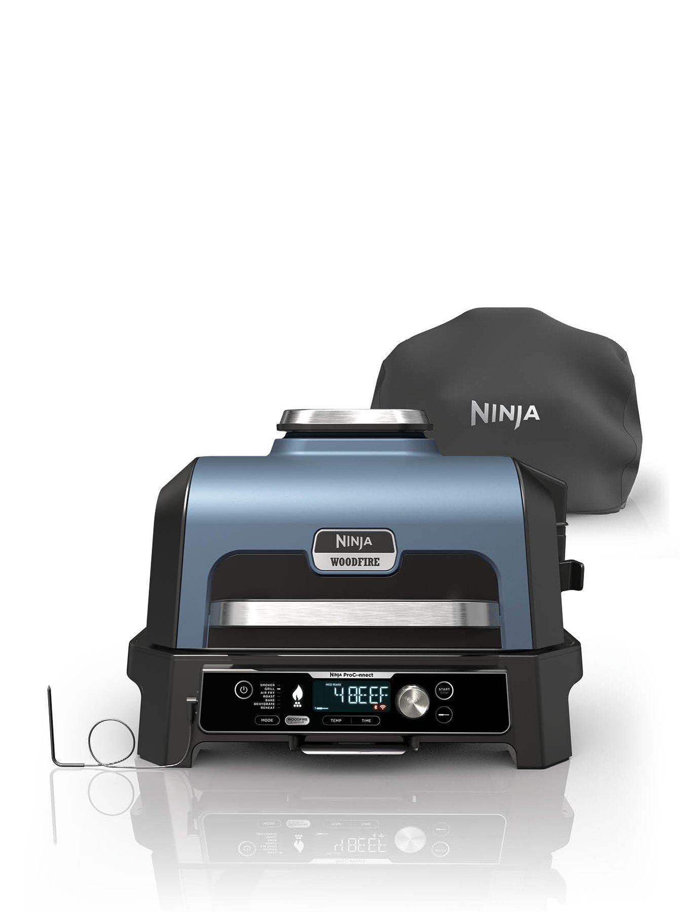NINJA Ninja Woodfire Pro Connect XL Electric BBQ Grill & Smoker with Cover OG903UK