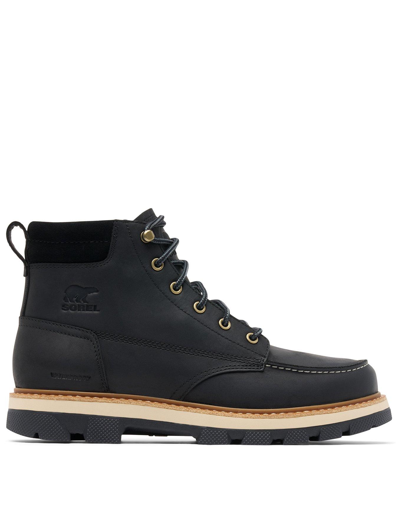 Image 1 of 6 of SOREL Mens Lark-47 Moc Toe Waterproof Boots - Black
