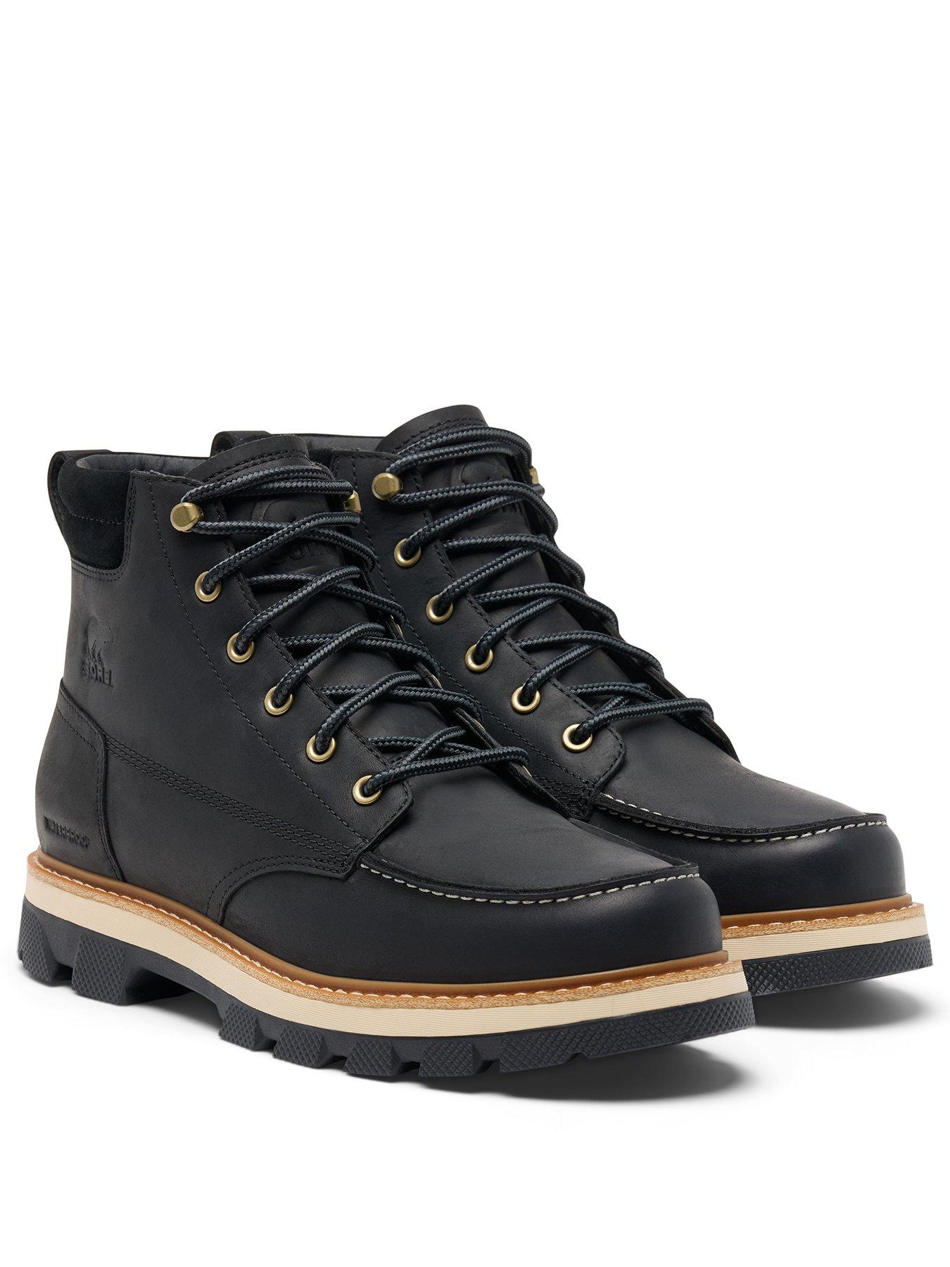 Image 2 of 6 of SOREL Mens Lark-47 Moc Toe Waterproof Boots - Black