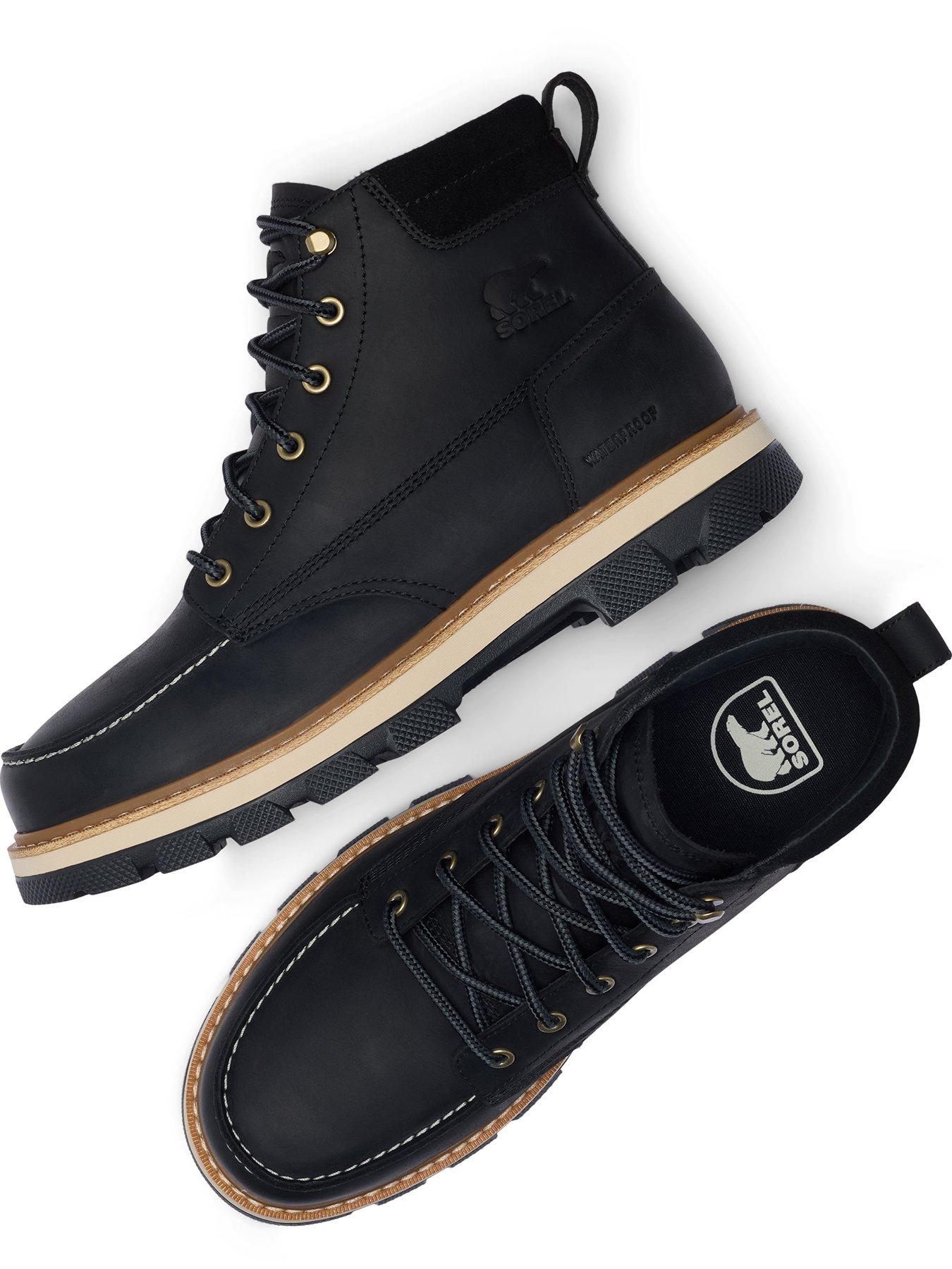 Image 4 of 6 of SOREL Mens Lark-47 Moc Toe Waterproof Boots - Black