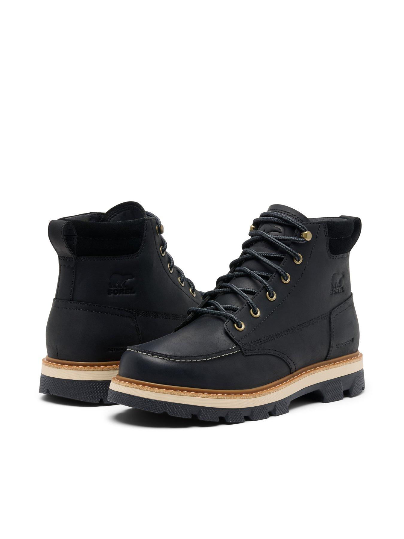 Image 6 of 6 of SOREL Mens Lark-47 Moc Toe Waterproof Boots - Black