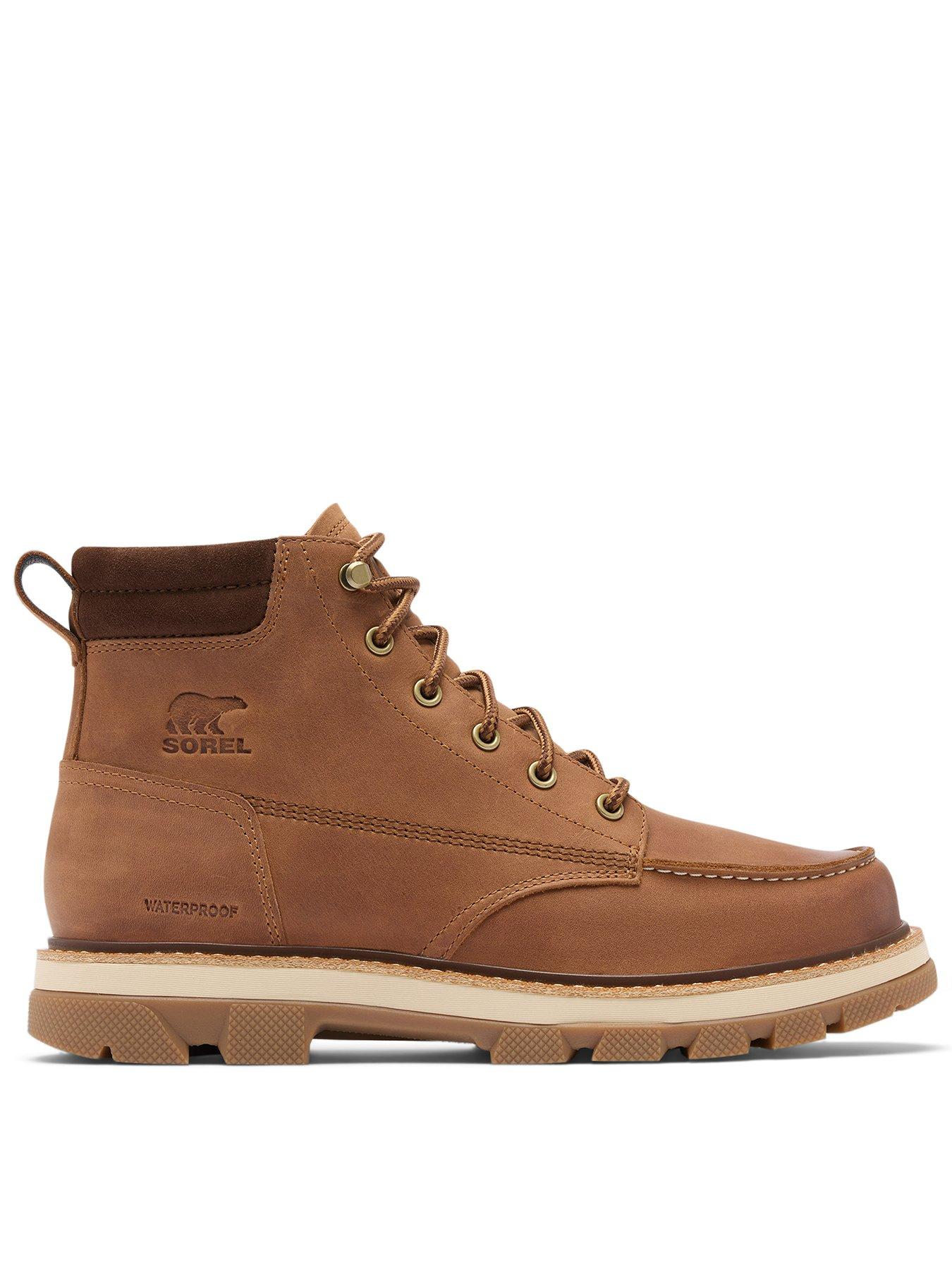 SOREL Mens Lark-47 Moc Toe Waterproof Boots - Brown