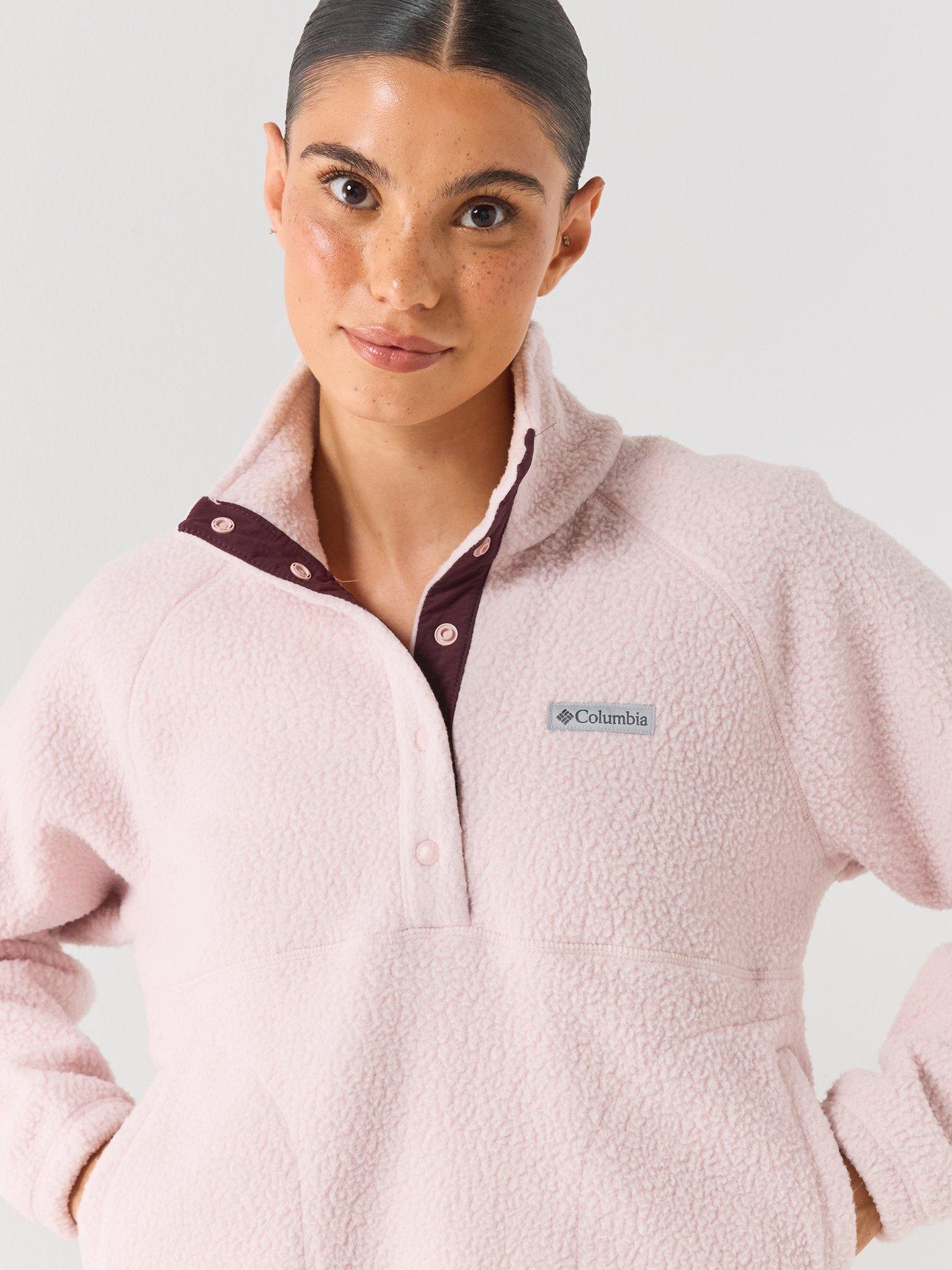 Image 6 of 6 of Columbia Womens Jasper Ridge Half-Snap Pebbled Fleece - Pink
