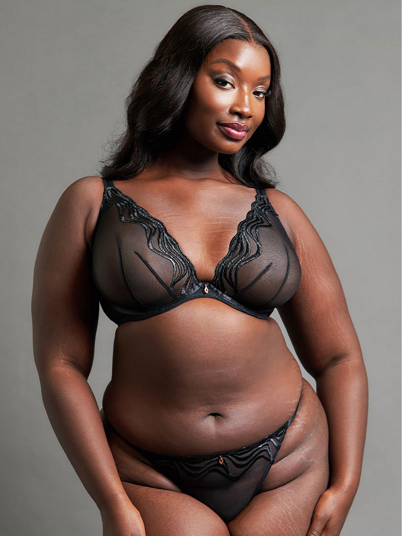 Image 3 of 6 of Curvy Kate Scantilly by Curvy Kate Intoxicated Deep Plunge Bra - Black