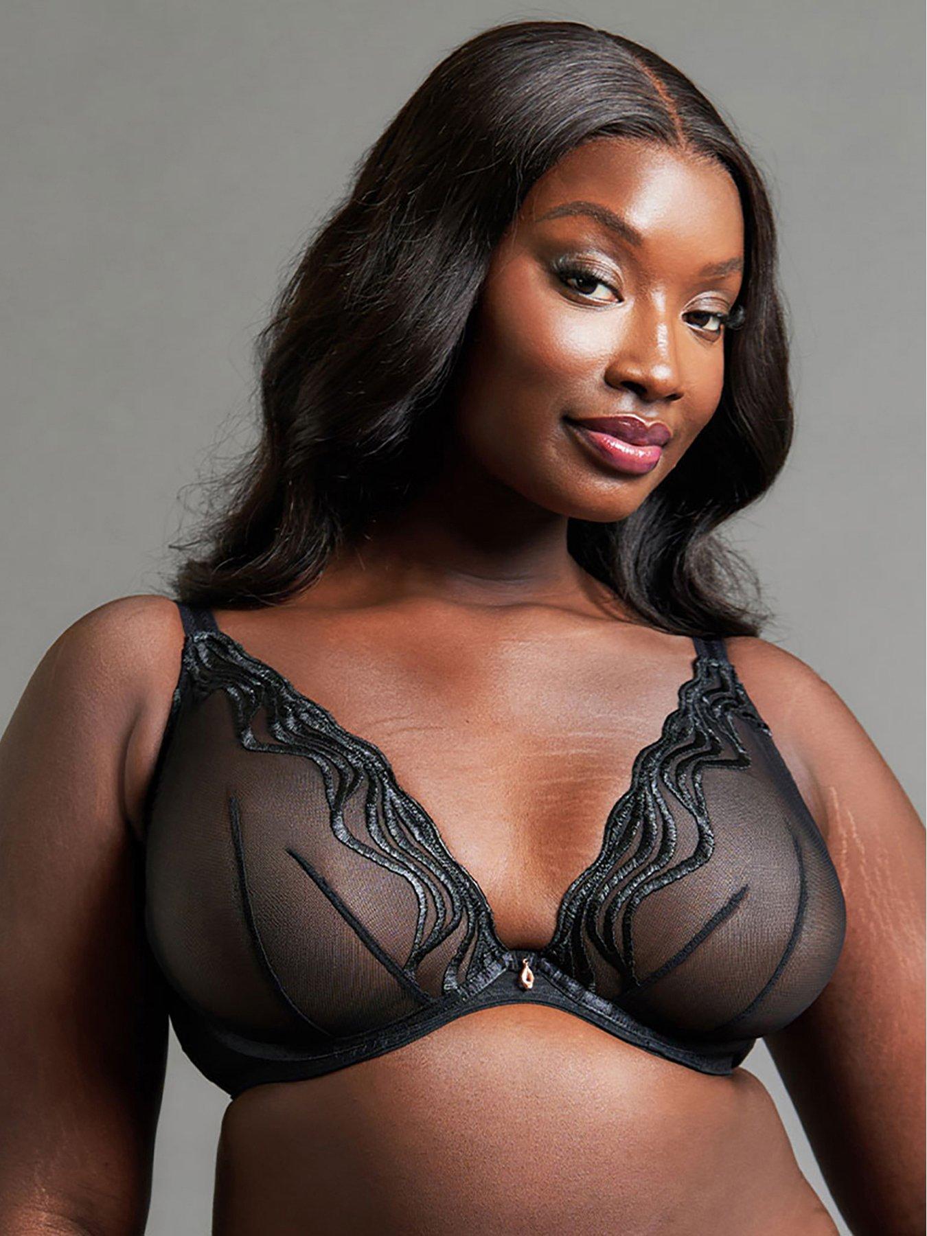 Image 4 of 6 of Curvy Kate Scantilly by Curvy Kate Intoxicated Deep Plunge Bra - Black