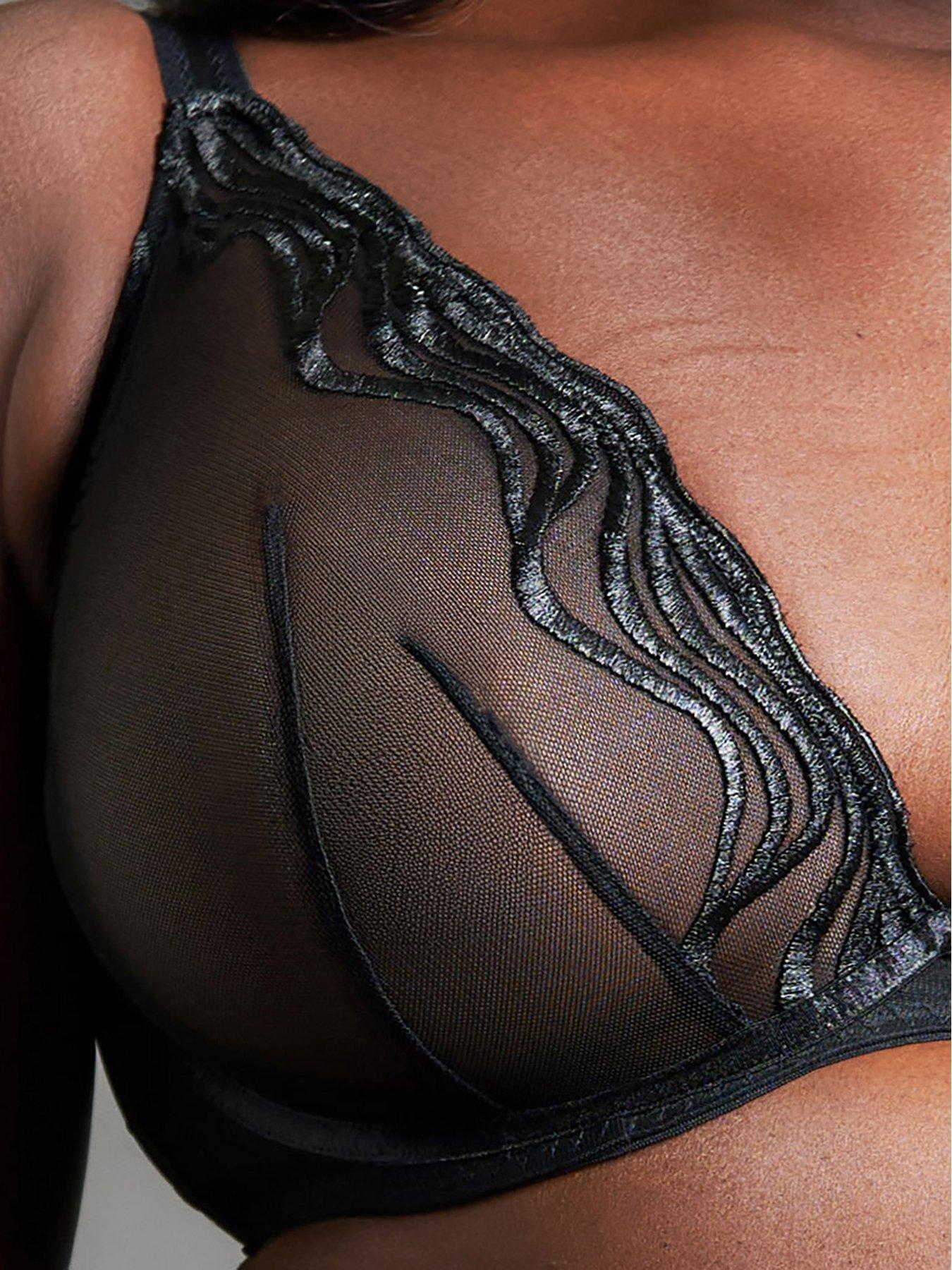 Image 6 of 6 of Curvy Kate Scantilly by Curvy Kate Intoxicated Deep Plunge Bra - Black