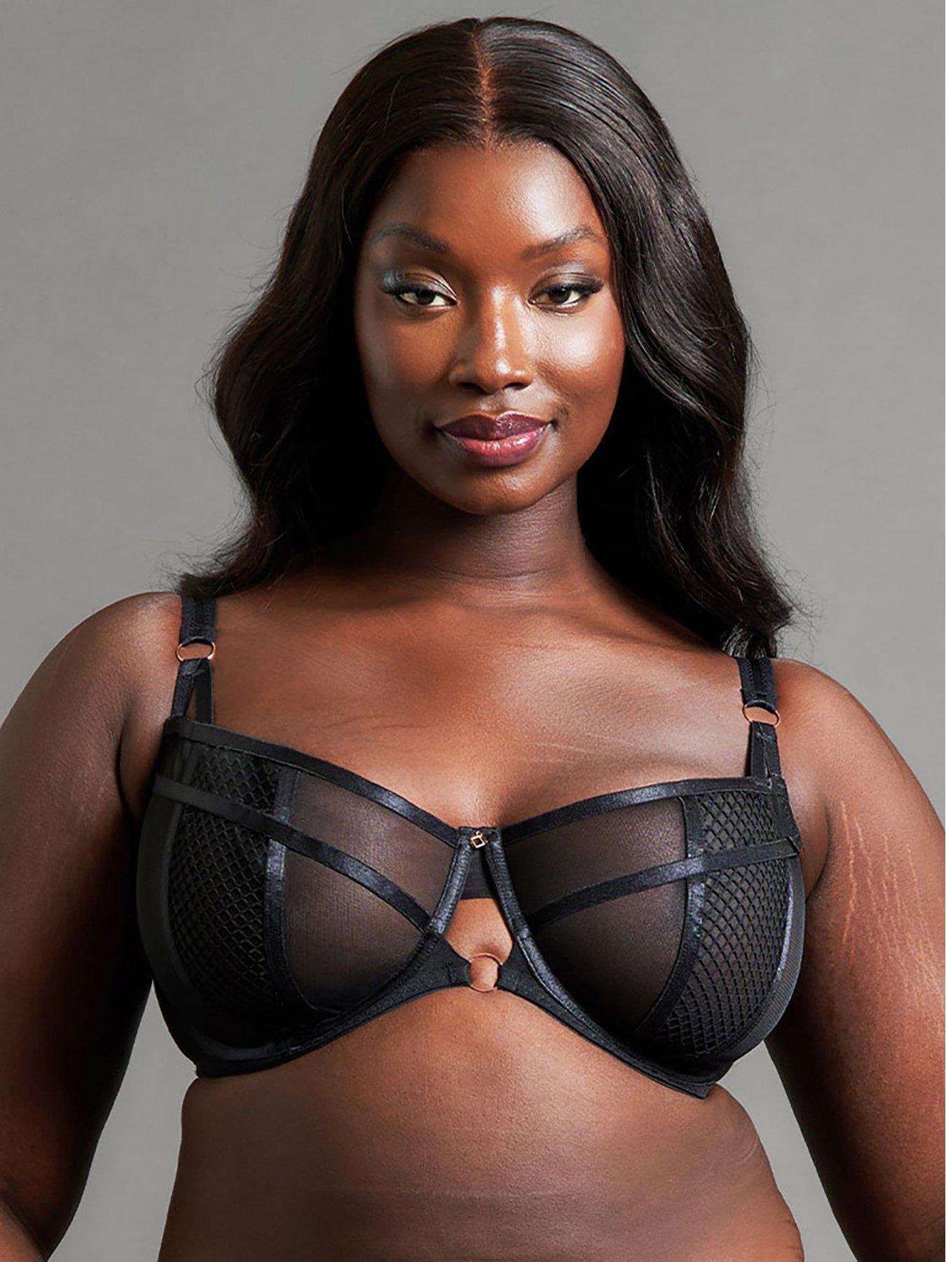 Image 1 of 5 of Curvy Kate Scantilly BY Curvy Kate Friction Balcony Bra - Black