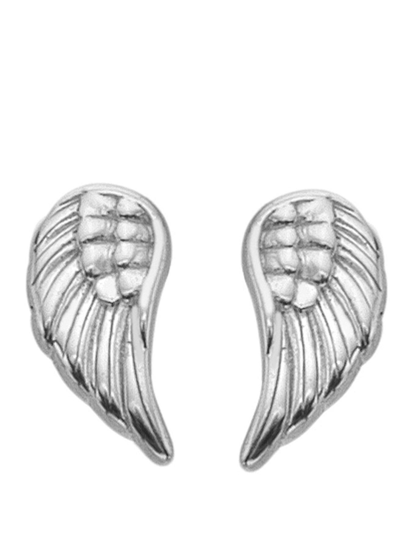 Image 1 of 3 of Silver Whisper SWFY Angel Wing Earrings