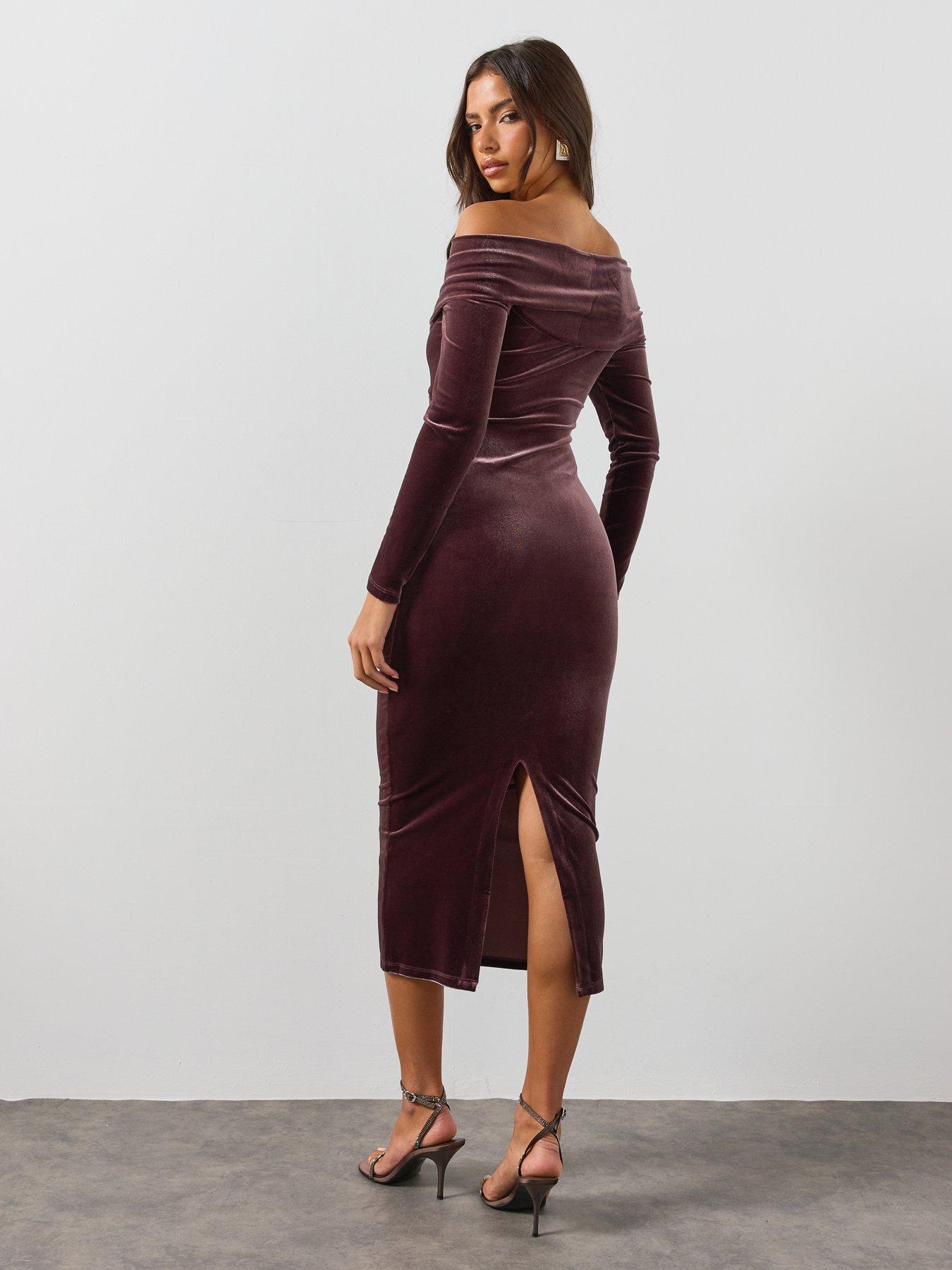 Image 2 of 5 of AllSaints Delta Velvet Dress