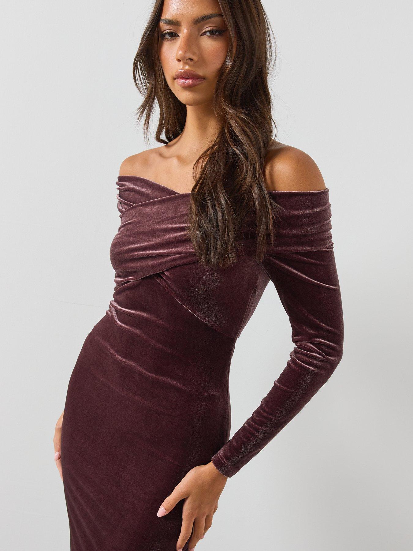 Image 5 of 5 of AllSaints Delta Velvet Dress