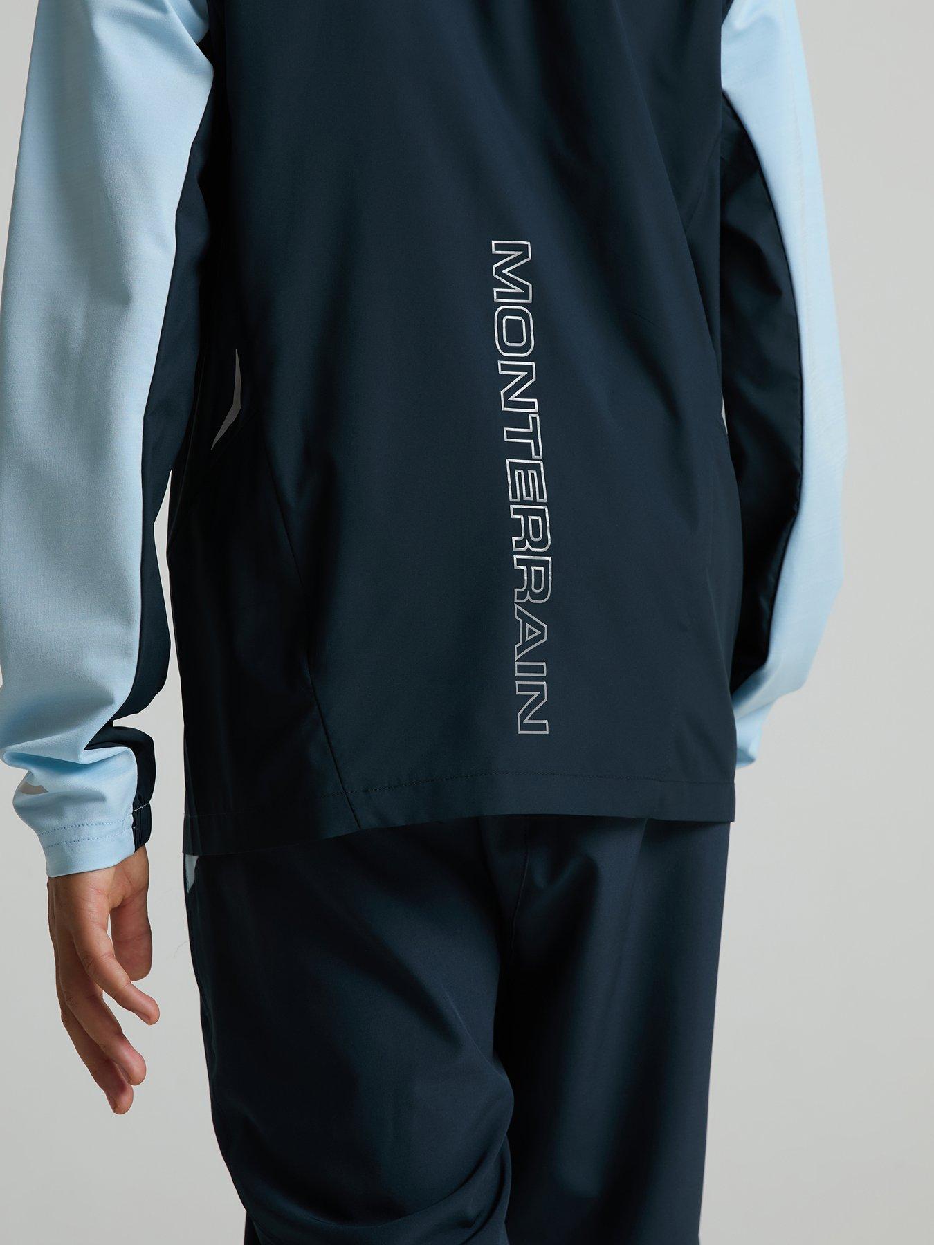 Image 5 of 5 of Monterrain Kids' Colour Block Hooded Windbreaker Jacket - Blue