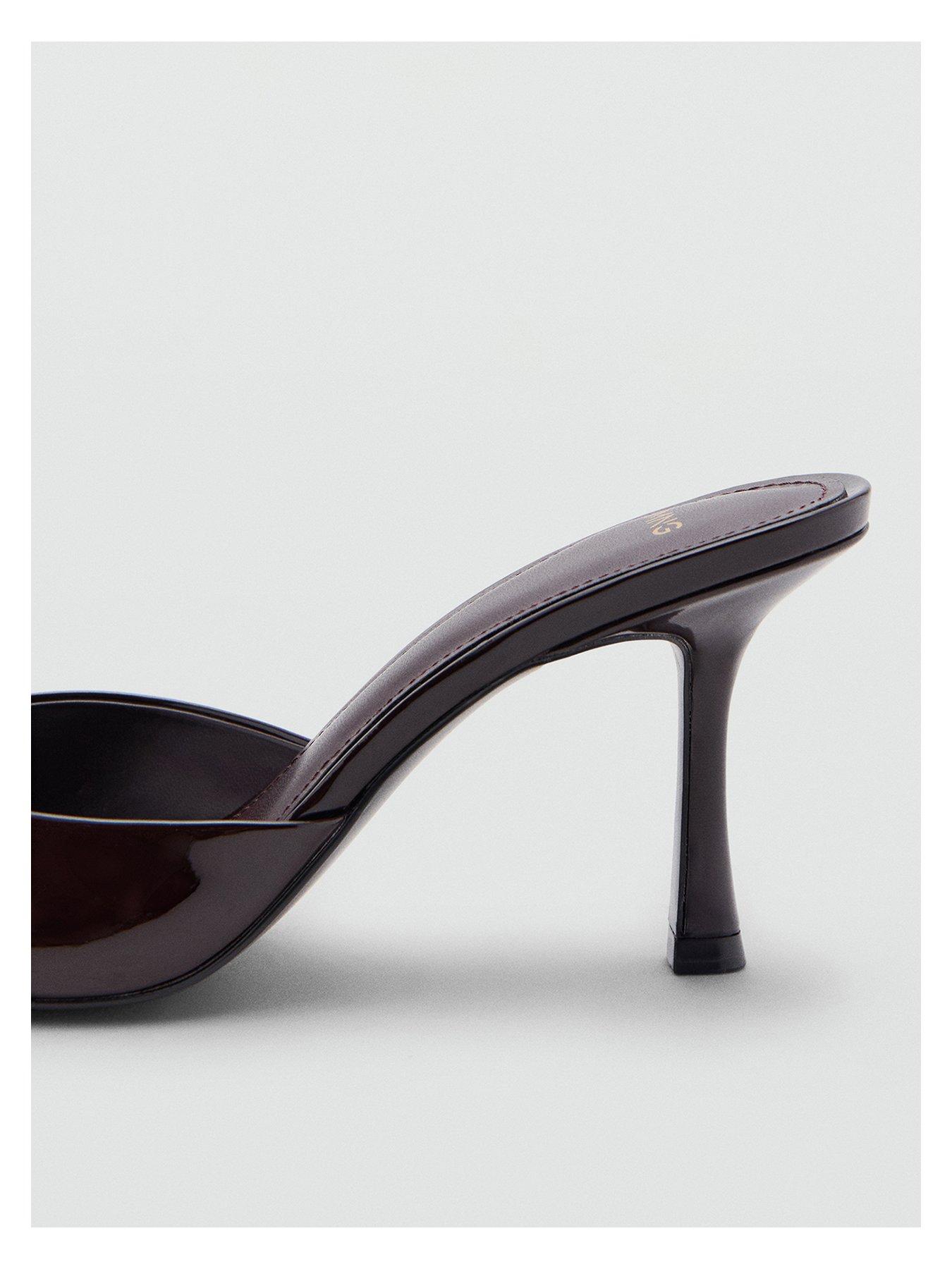Image 4 of 4 of Mango Patent Leather High Heel Sandals - Red
