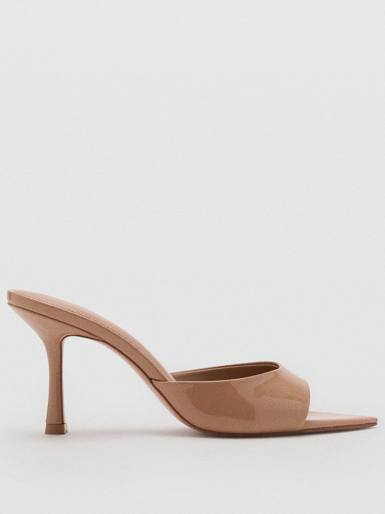 Image 2 of 4 of Mango Pointed Heel Sandals - Pastel Pink