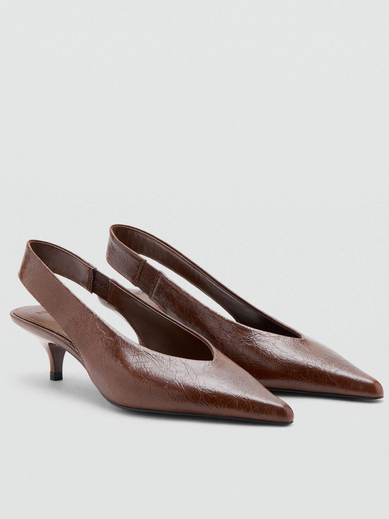 Mango Kitten Heel Pointed Toe Shoe