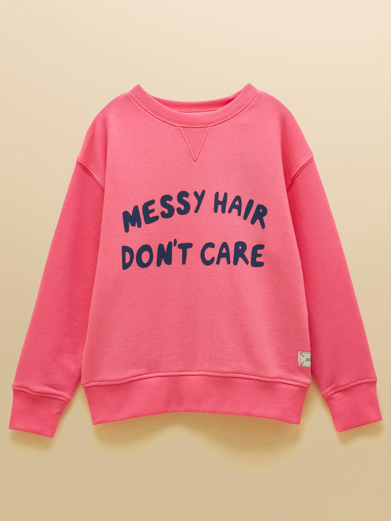 Image 1 of 5 of Joules Girls Sundaze Messy Hair Sweat - Pink