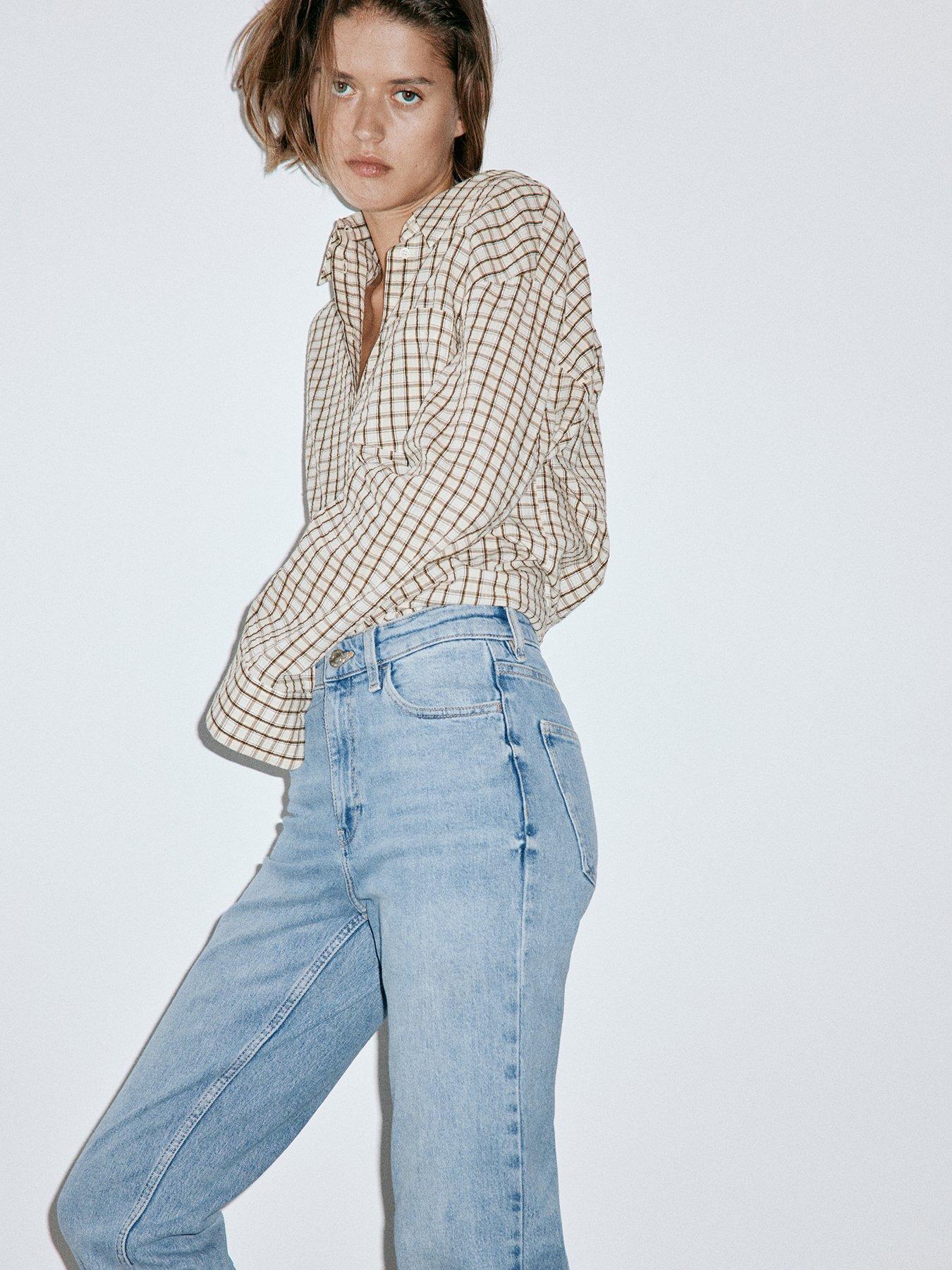 Image 4 of 4 of Mango Newmom Comfort High-Rise Jeans - Blue