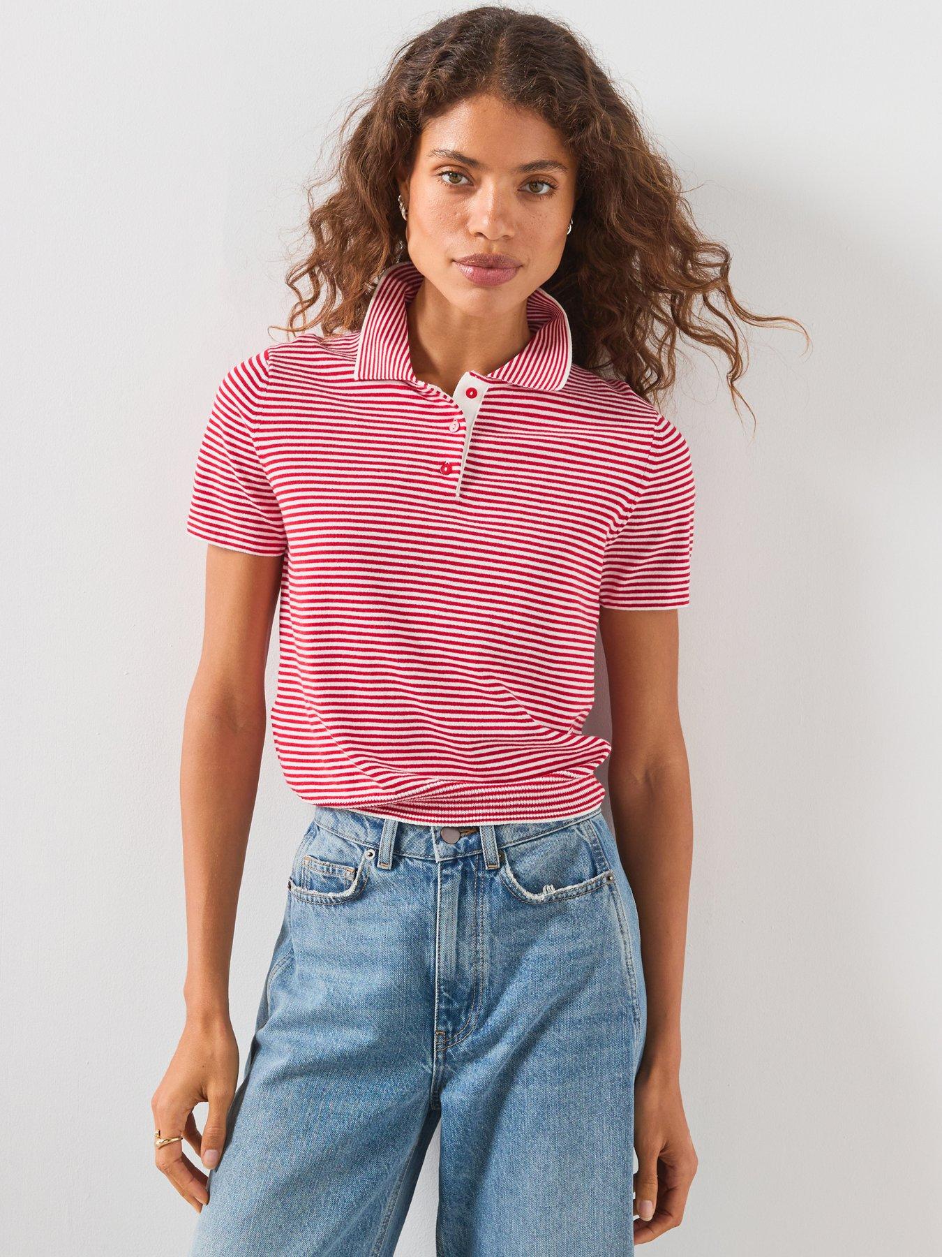 Mango Knitted Polo-neck Sweater - Red