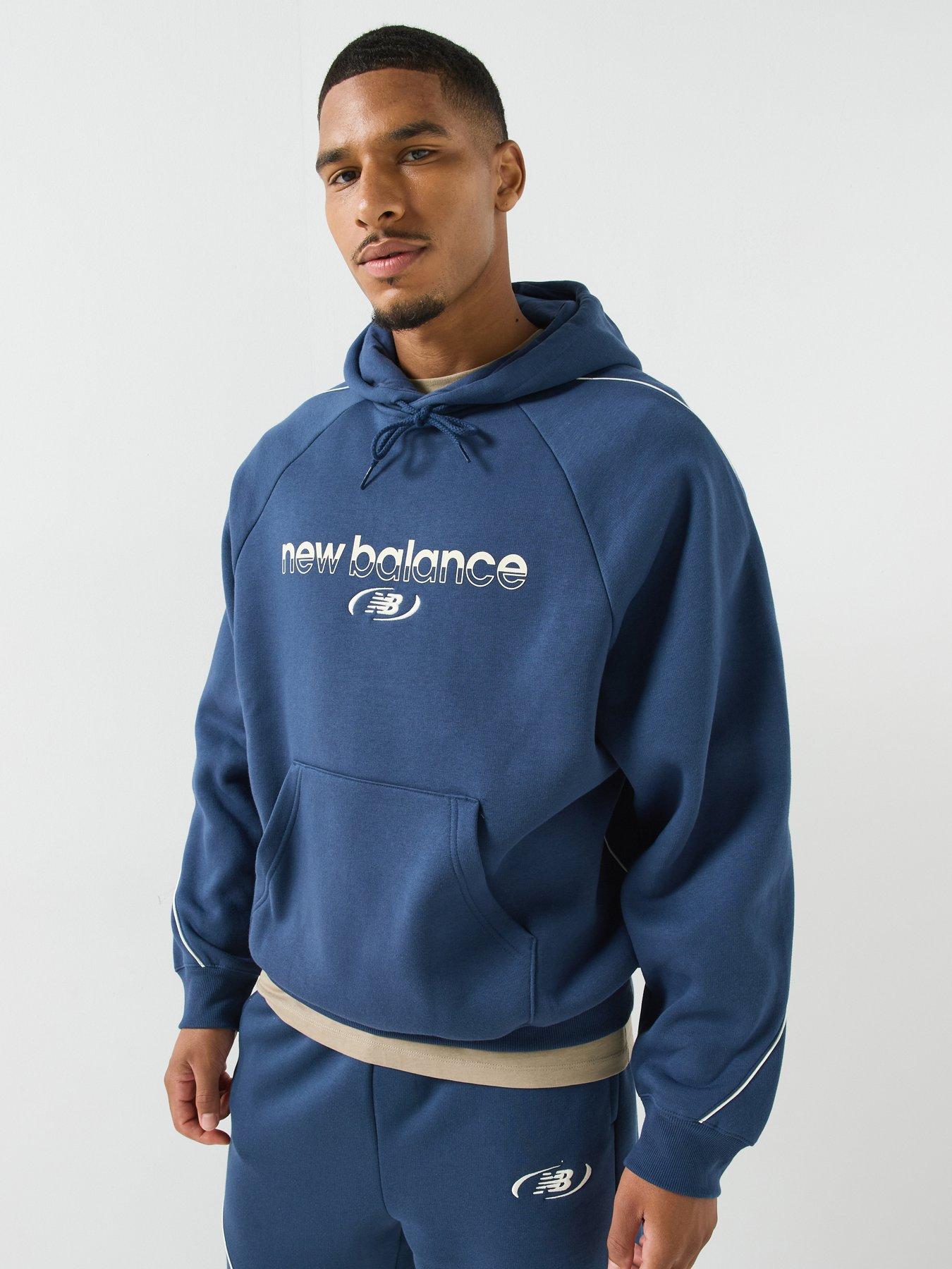 New Balance Mens Trackside Fleece Hoodie - Navy