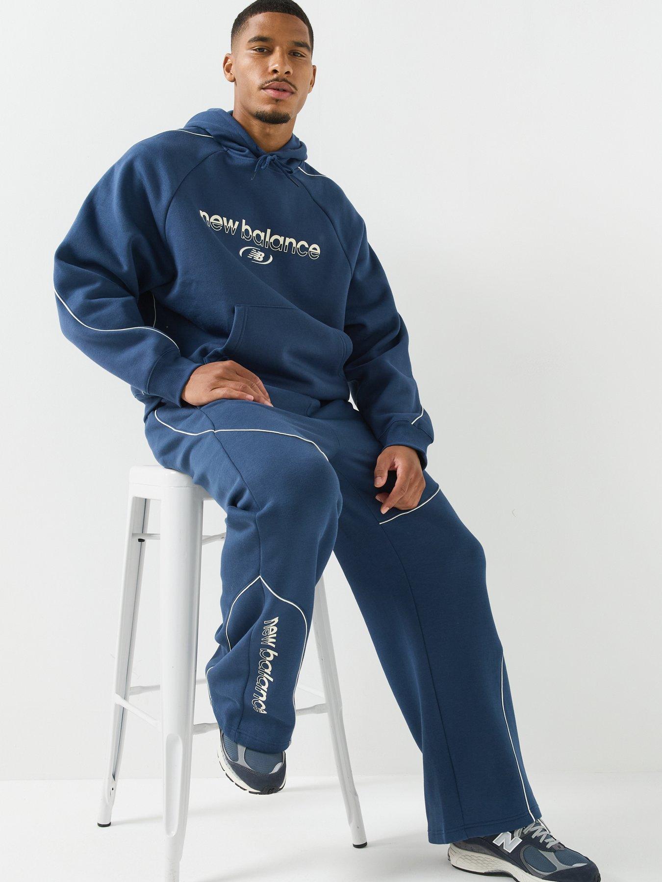 Image 4 of 6 of New Balance Mens Trackside Fleece Pant - Navy
