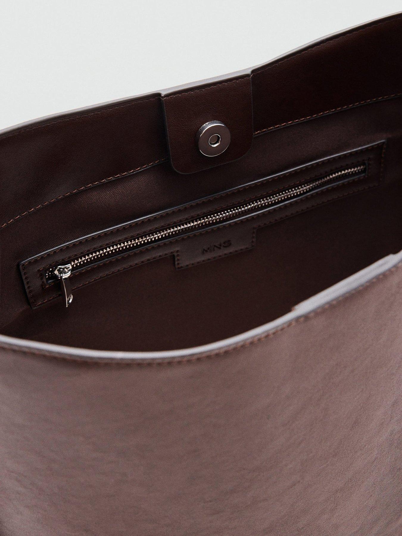 Image 3 of 3 of Mango Bucket Bag With Buckle - Brown