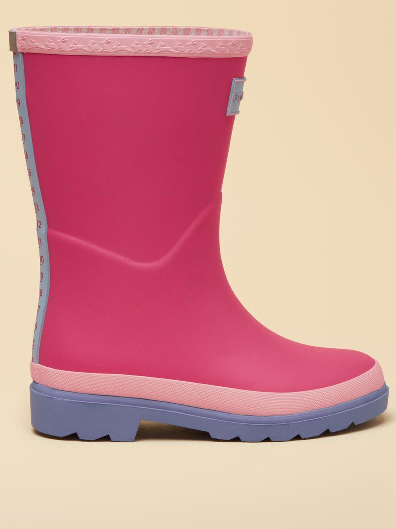 Image 1 of 5 of Joules Girls Colourblock Wellies - Pink