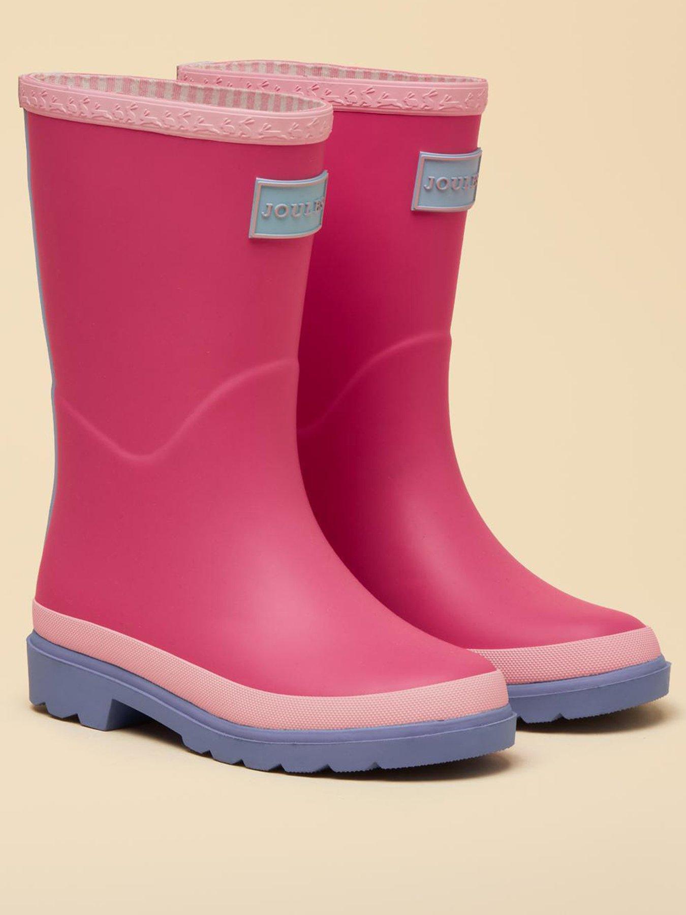 Image 2 of 5 of Joules Girls Colourblock Wellies - Pink