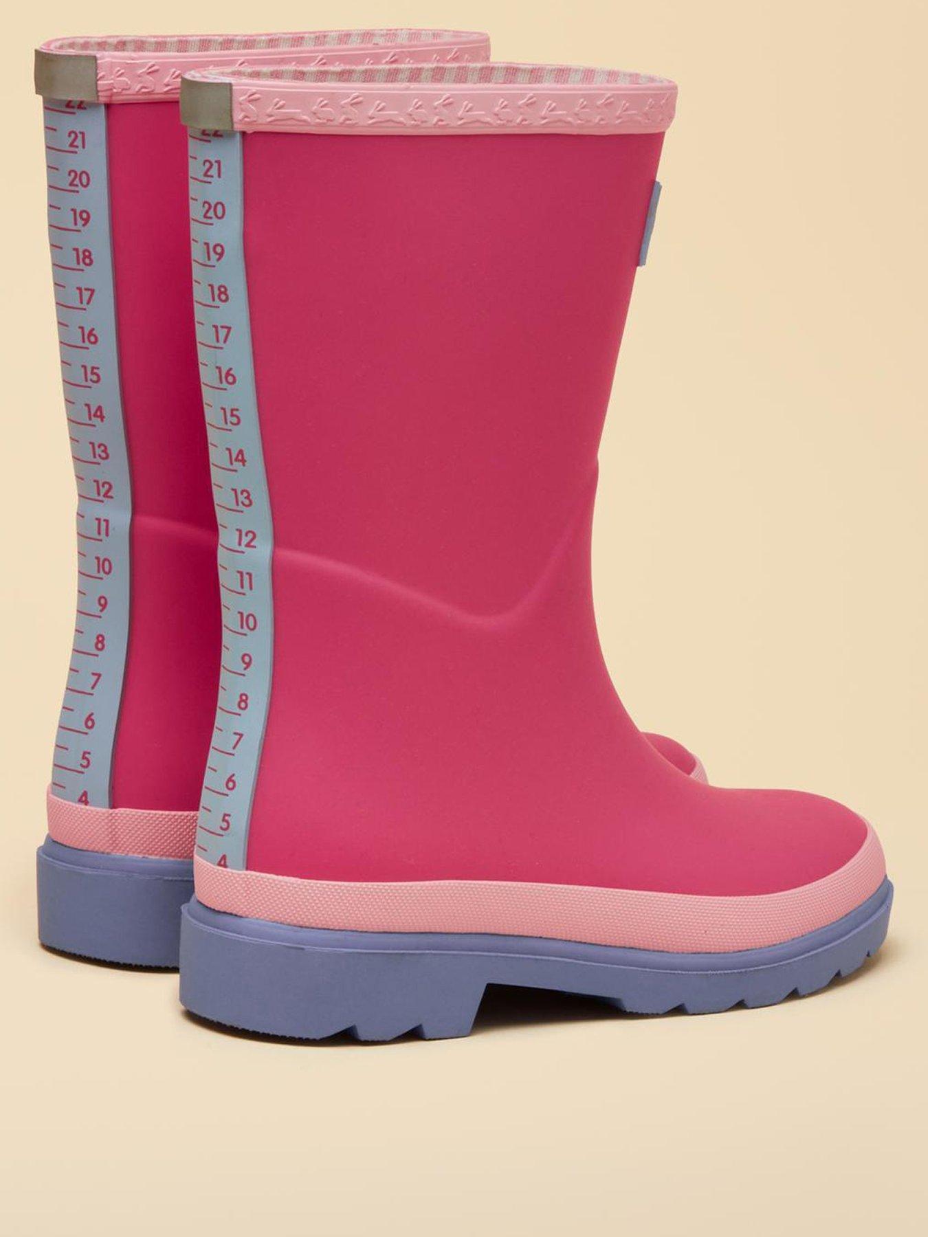 Image 3 of 5 of Joules Girls Colourblock Wellies - Pink