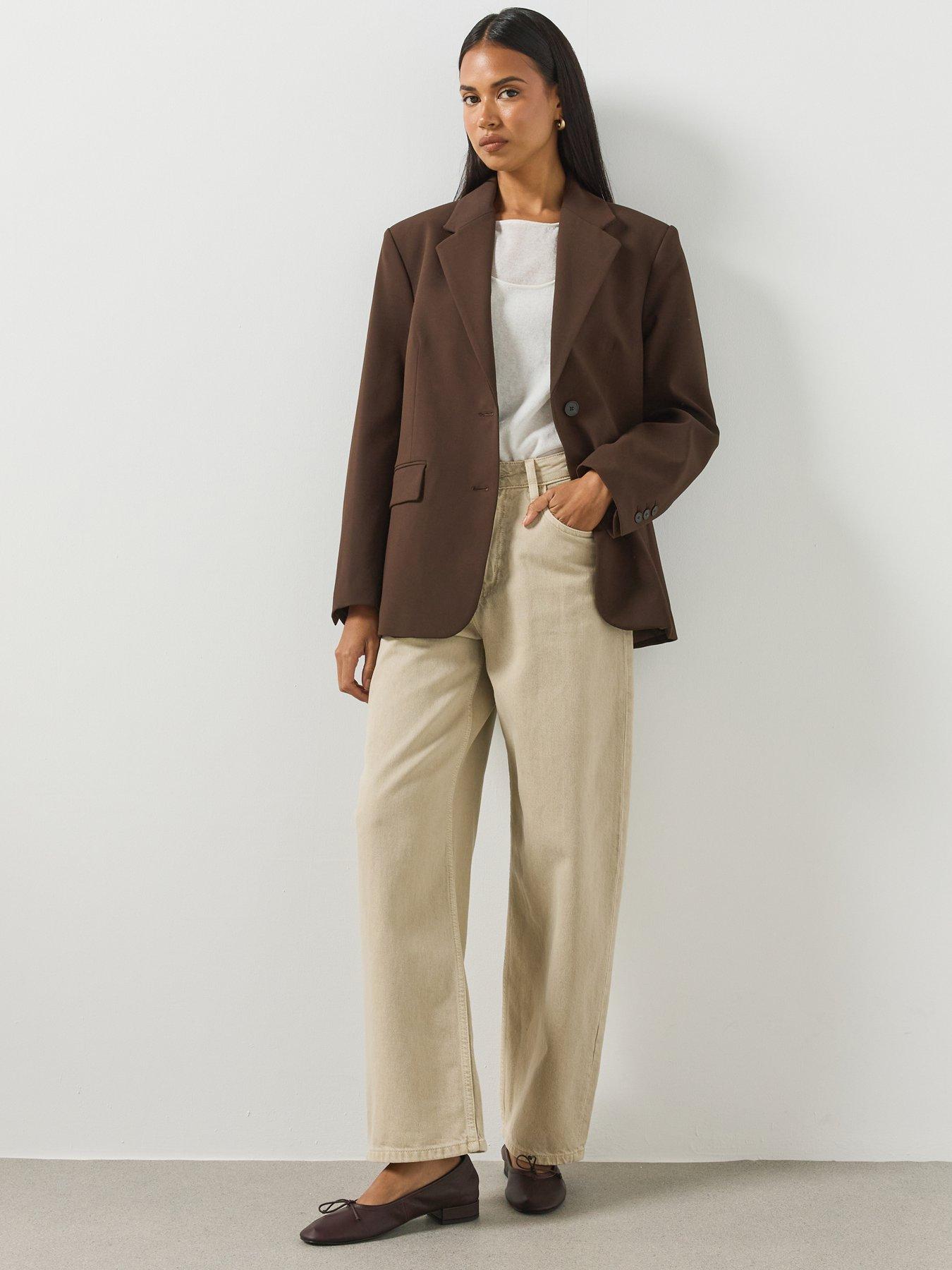 Image 4 of 6 of Mango High-rise Balloon Jeans - Brown