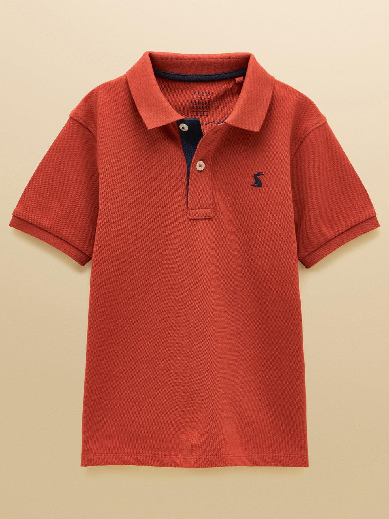 Joules Boys Woody Short Sleeve Polo - Orange