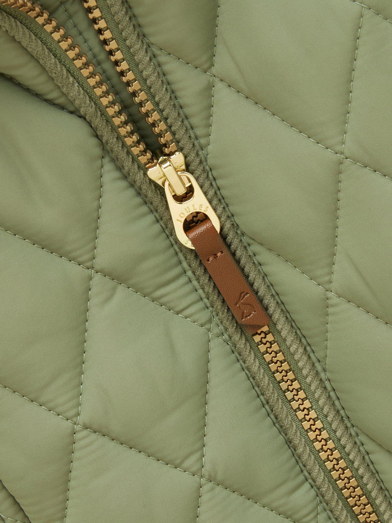 Image 3 of 5 of Joules Girls Marsdale Longline Quilted Coat - Khaki