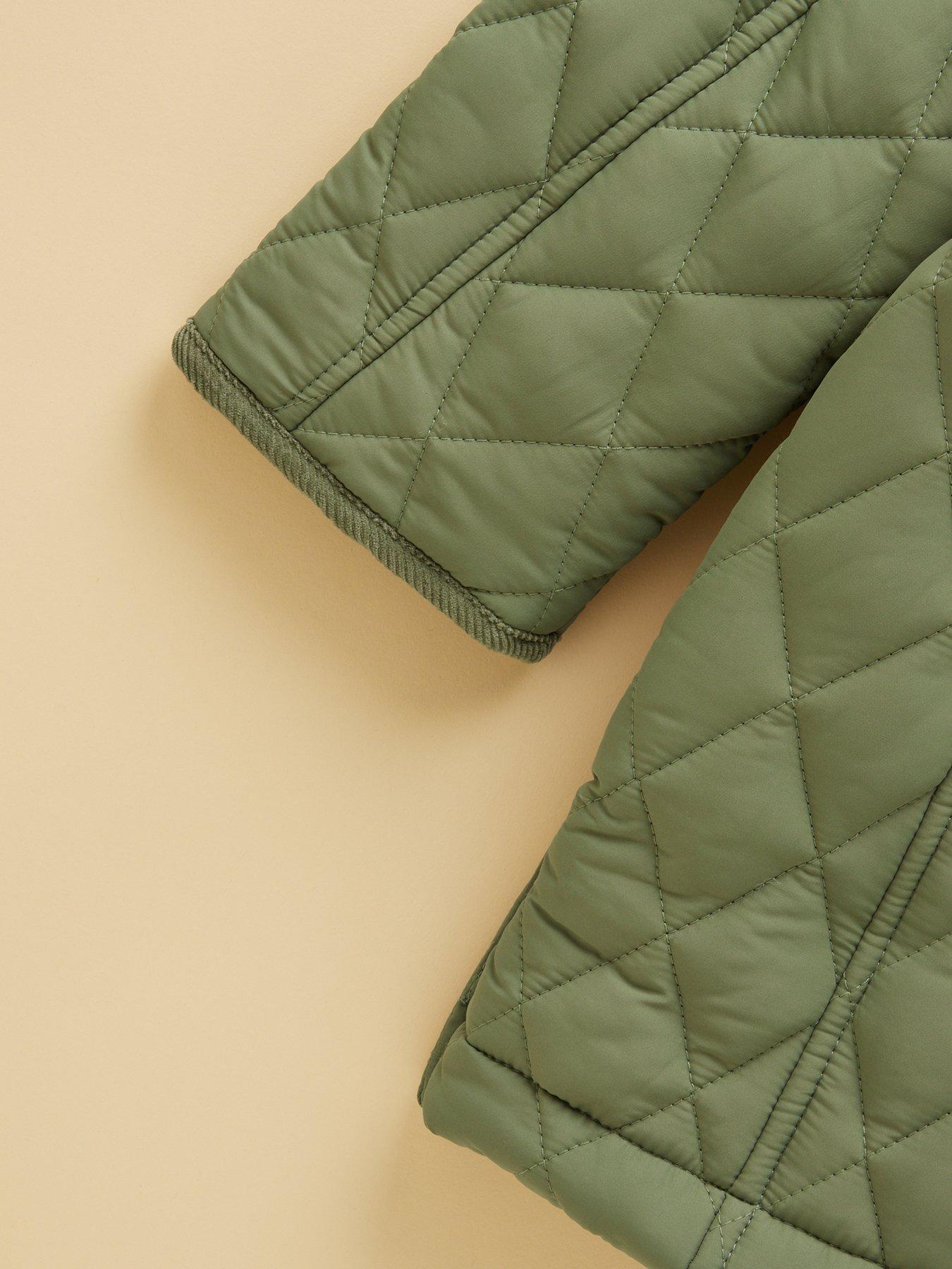 Image 5 of 5 of Joules Girls Marsdale Longline Quilted Coat - Khaki