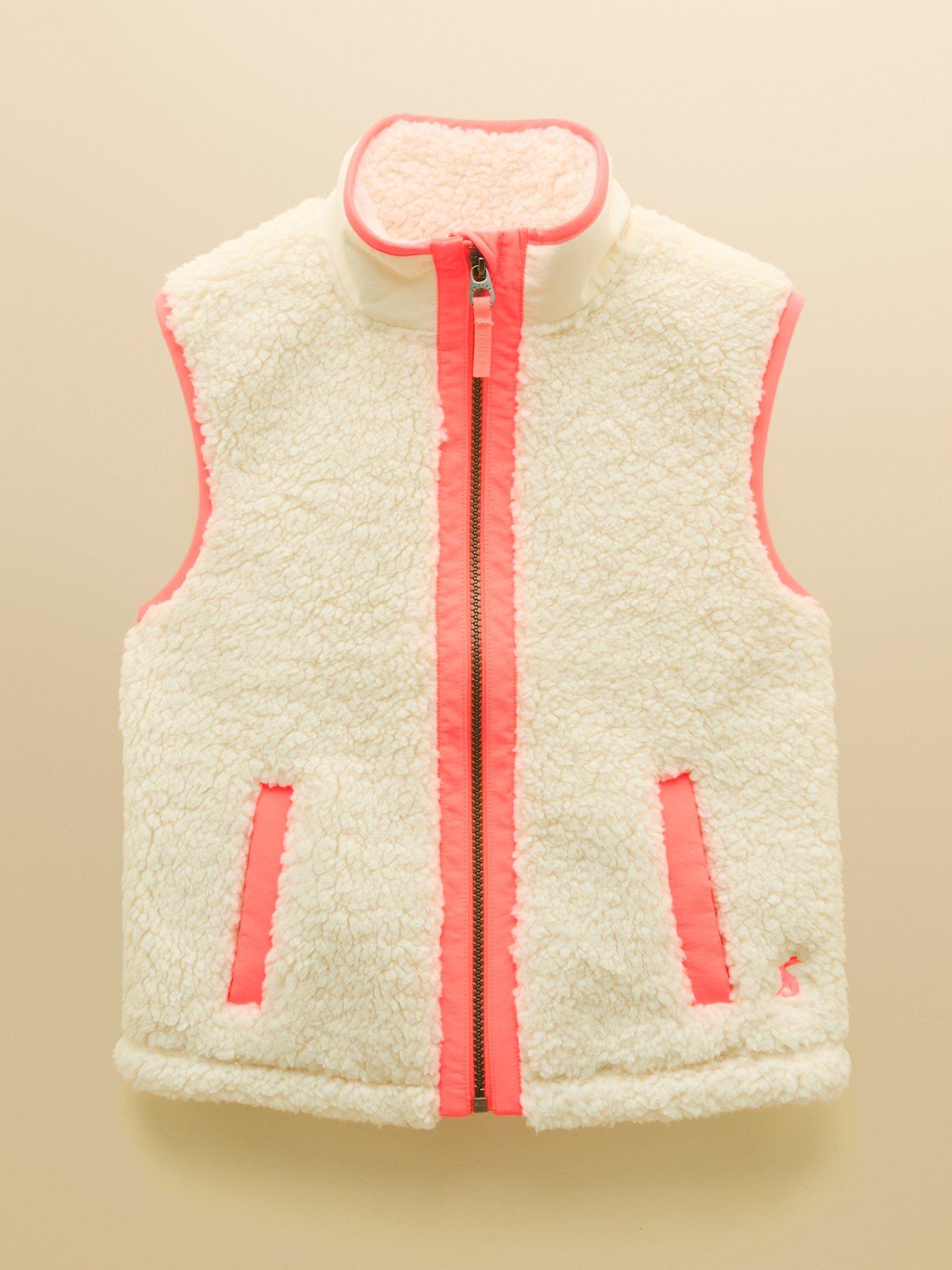 Image 1 of 4 of Joules Girls Tilly Fleece Gilet - Cream