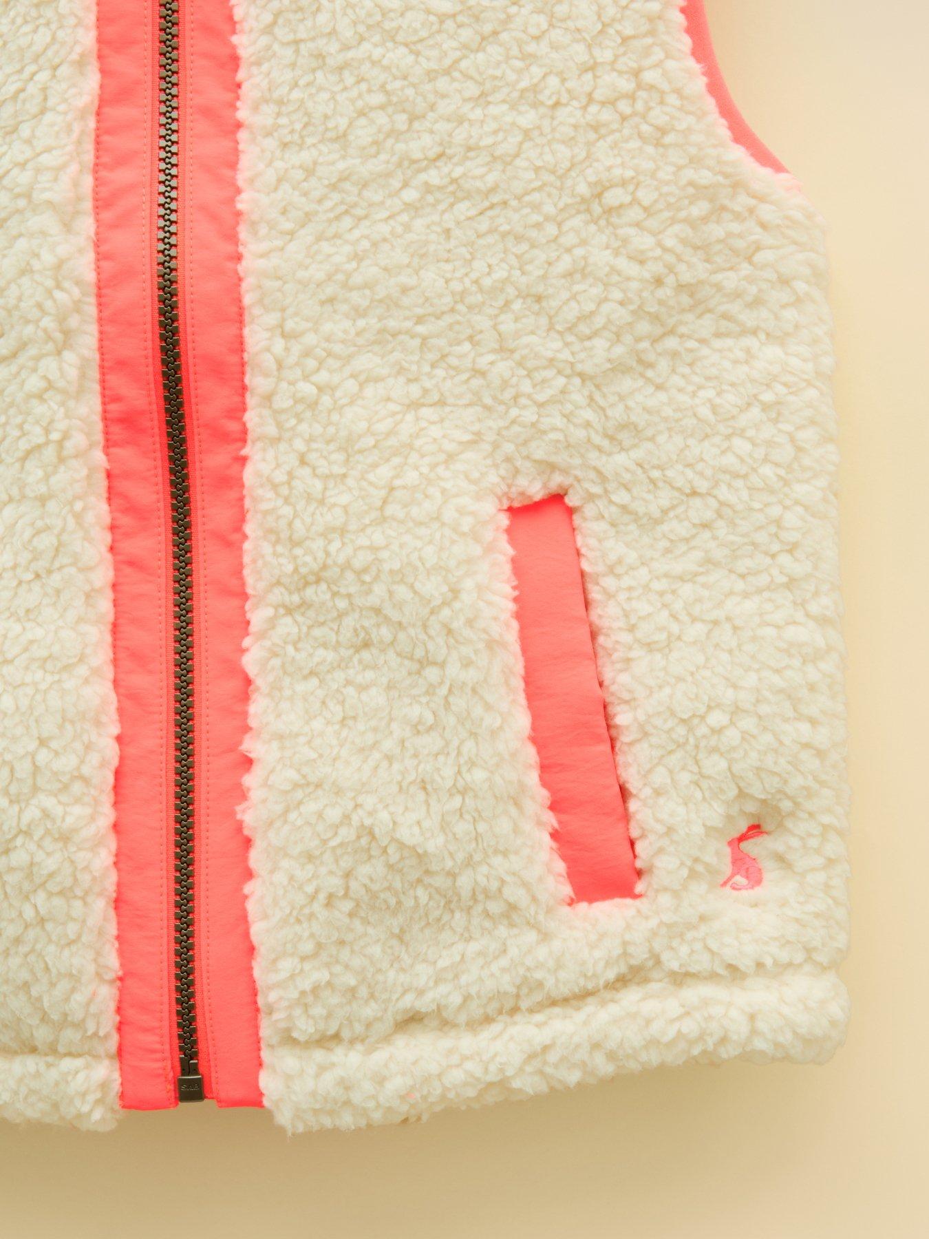 Image 4 of 4 of Joules Girls Tilly Fleece Gilet - Cream