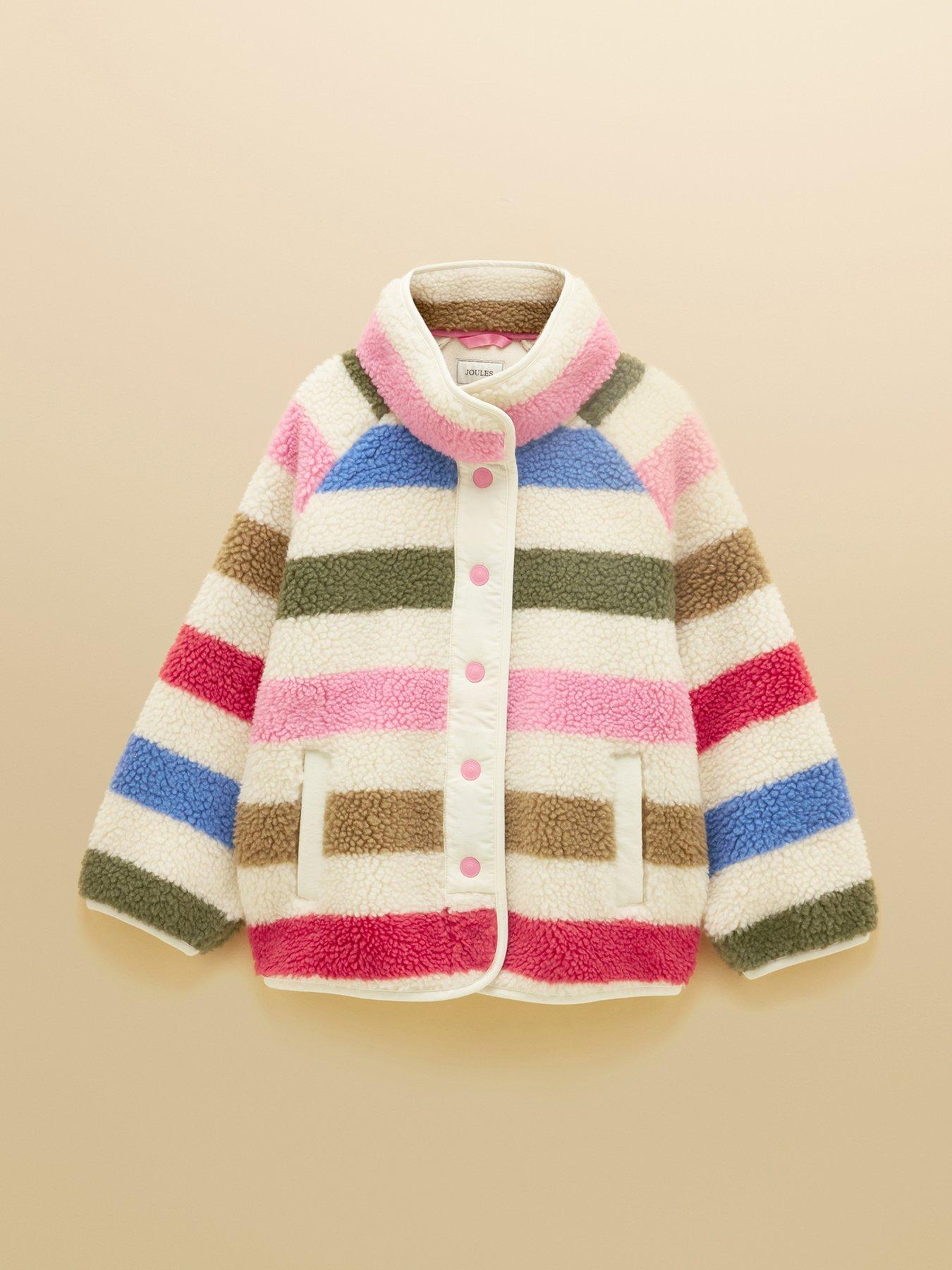 Image 1 of 5 of Joules Girls Eva Stripe Fleece - Cream