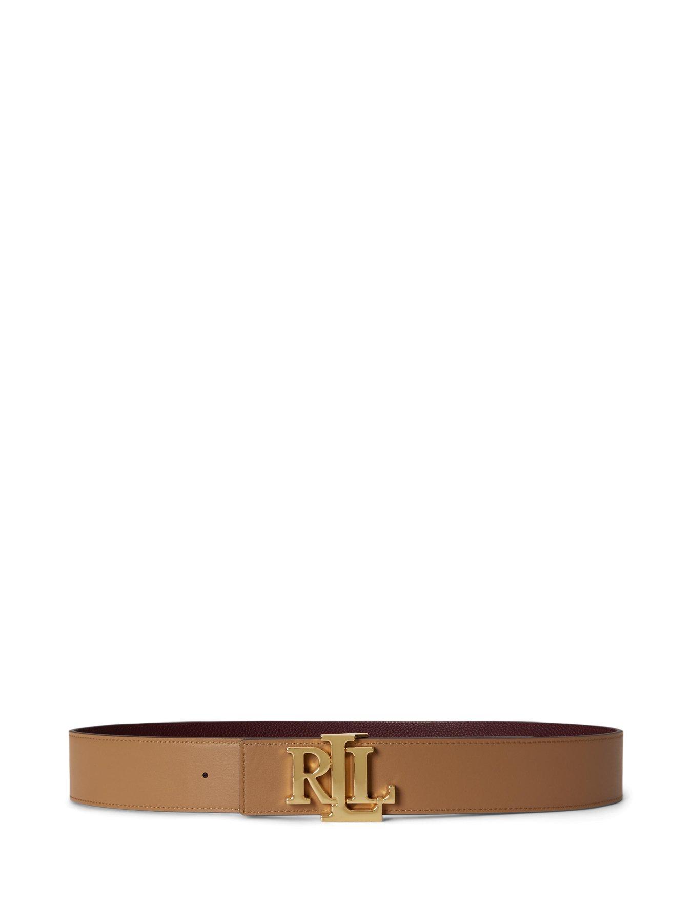 Image 2 of 3 of Lauren by Ralph Lauren Reversible Wide Belt - Beige