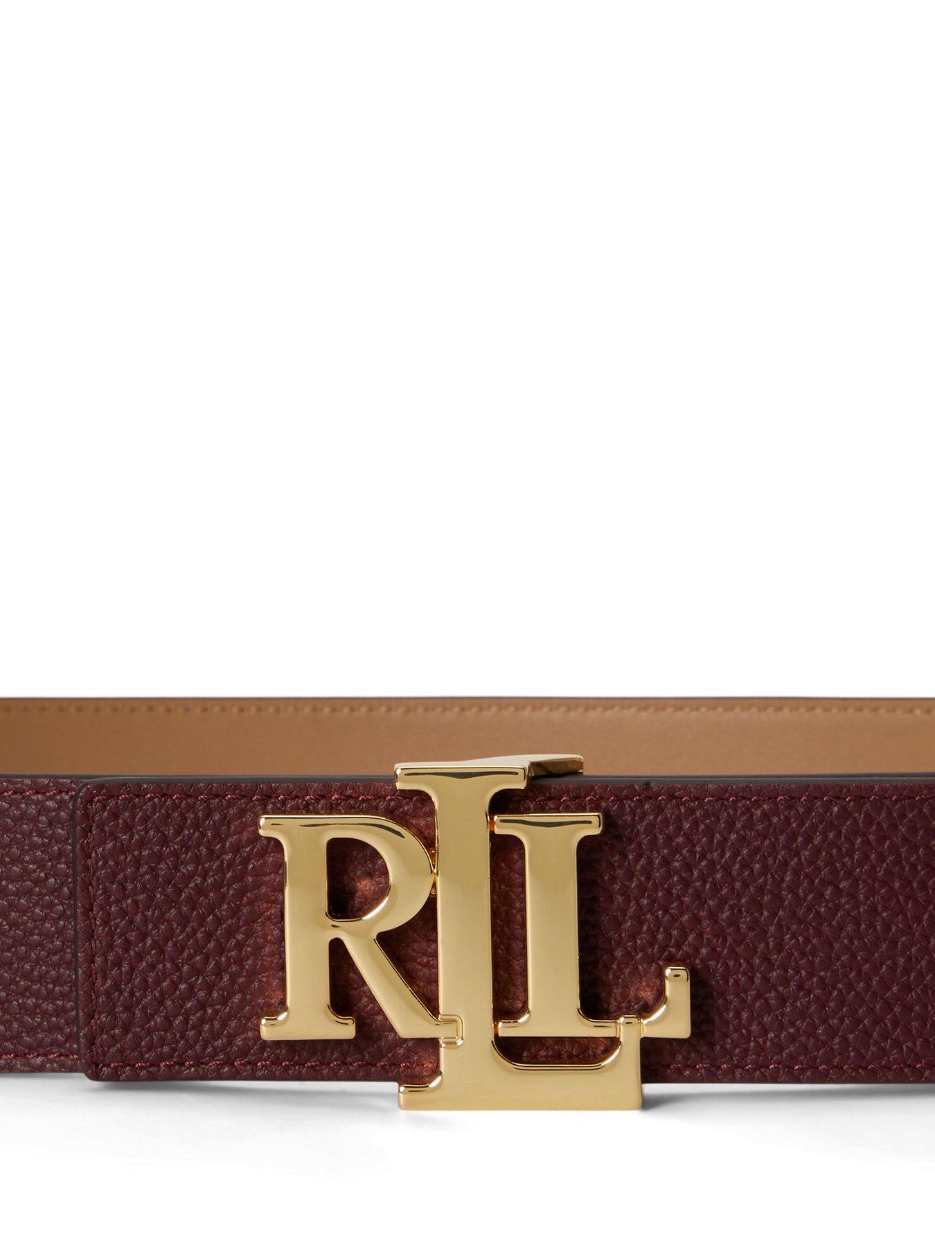 Image 3 of 3 of Lauren by Ralph Lauren Reversible Wide Belt - Beige