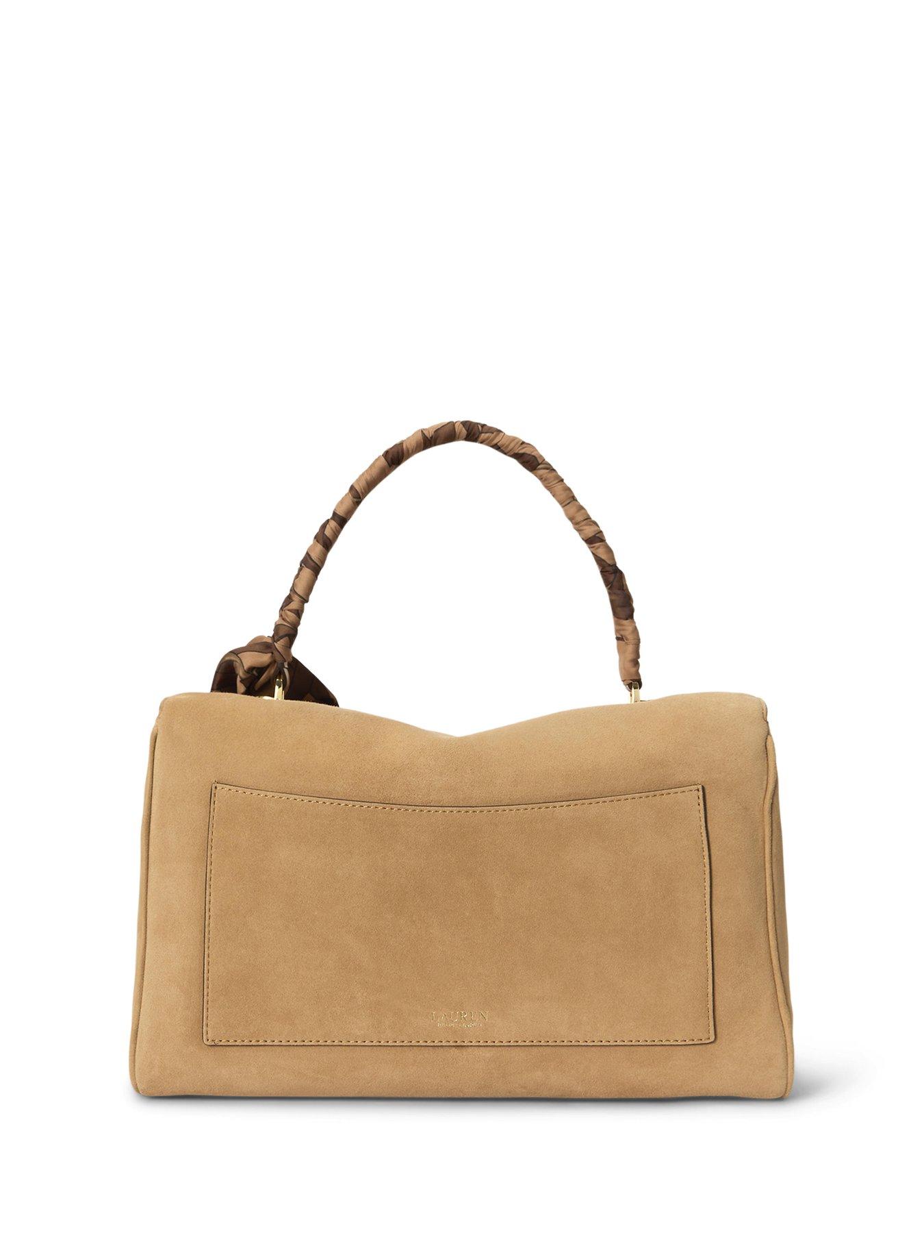 Image 3 of 5 of Lauren by Ralph Lauren Farrah Soft Medium Satchel - Beige