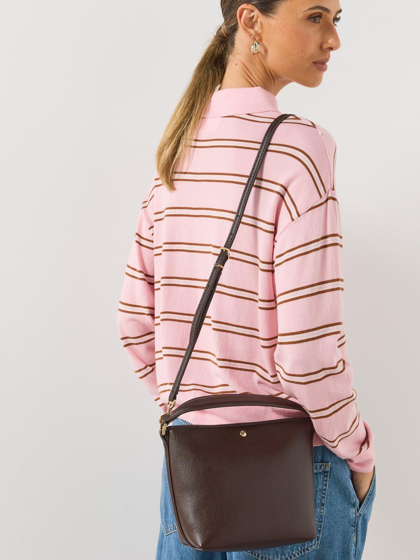 Image 5 of 5 of Mango Faux-Leather Bucket Handbag - Brown