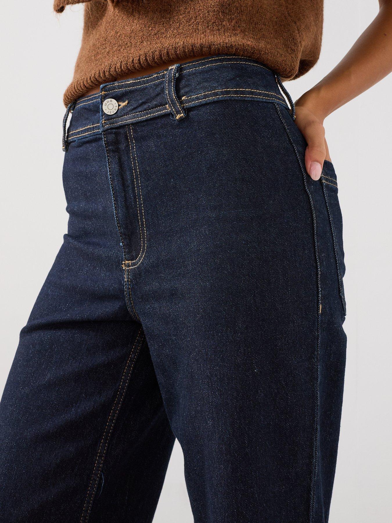 Image 6 of 6 of Mango Women's High-Rise Culotte Jeans - Blue