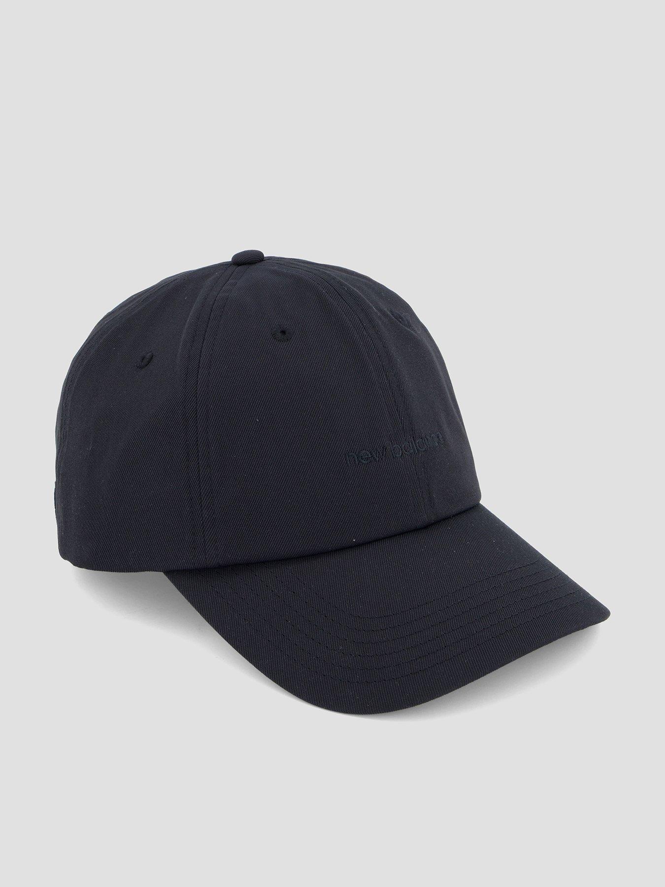 New Balance Womens 6 Panel Linear Logo Hat-black