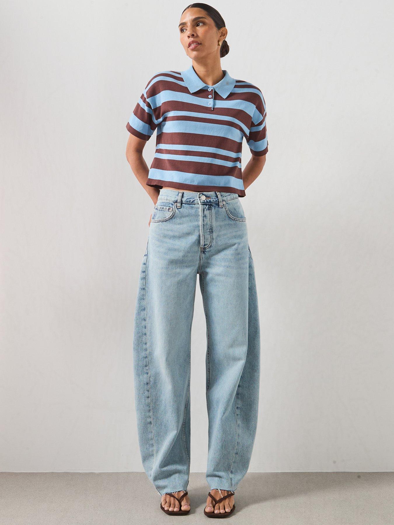 Mango Mid-rise Balloon Jeans - Blue