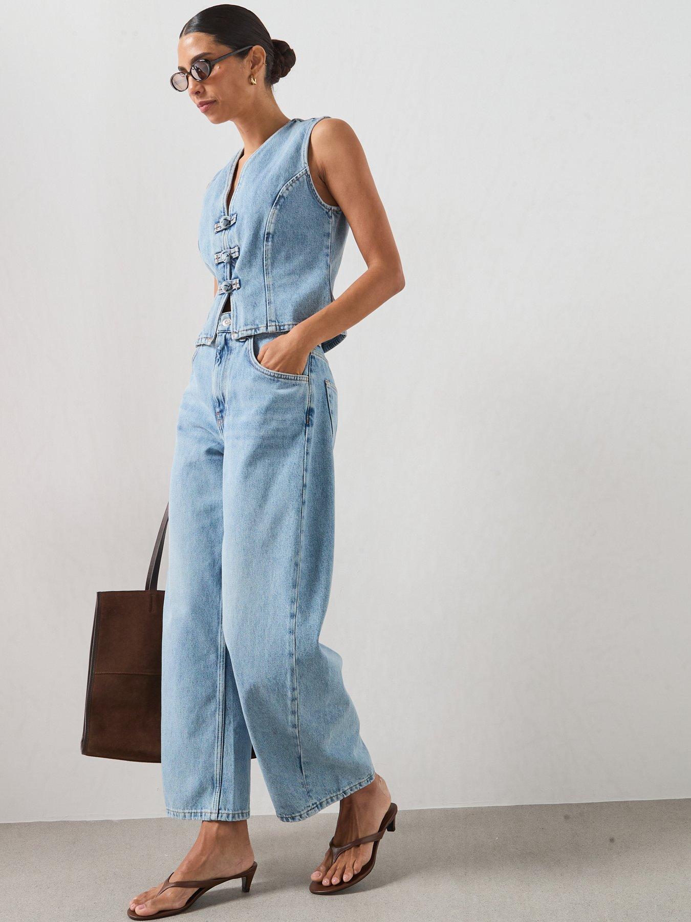 Image 3 of 6 of Mango Toggle Denim Co-Ord Top &nbsp;- Blue