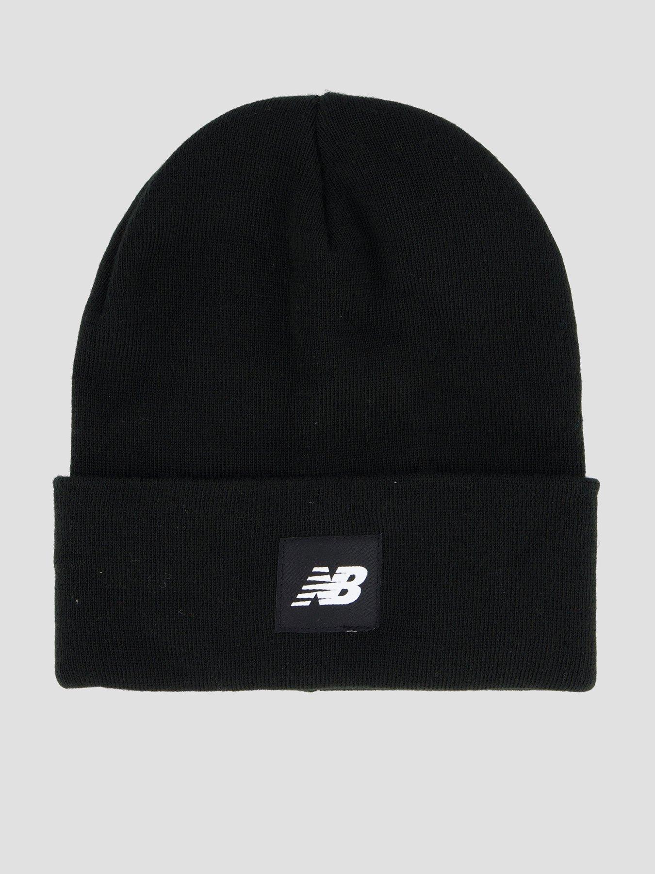 New Balance Unisex Flying Nb Knit Cuffed Beanie Hat - Black