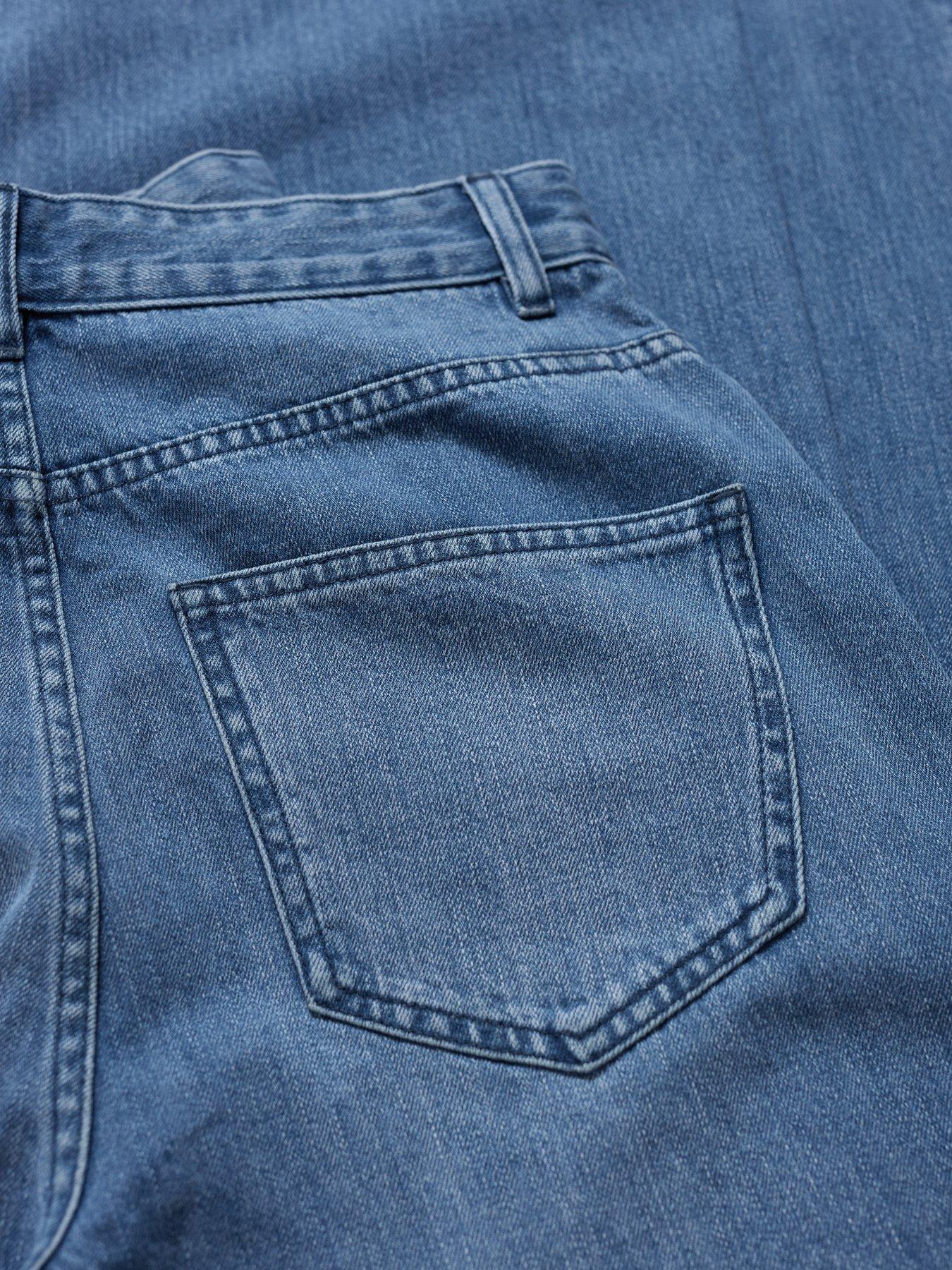 Image 5 of 5 of Seasalt Cornwall Womens Wide Leg High Rise Jeans - Blue