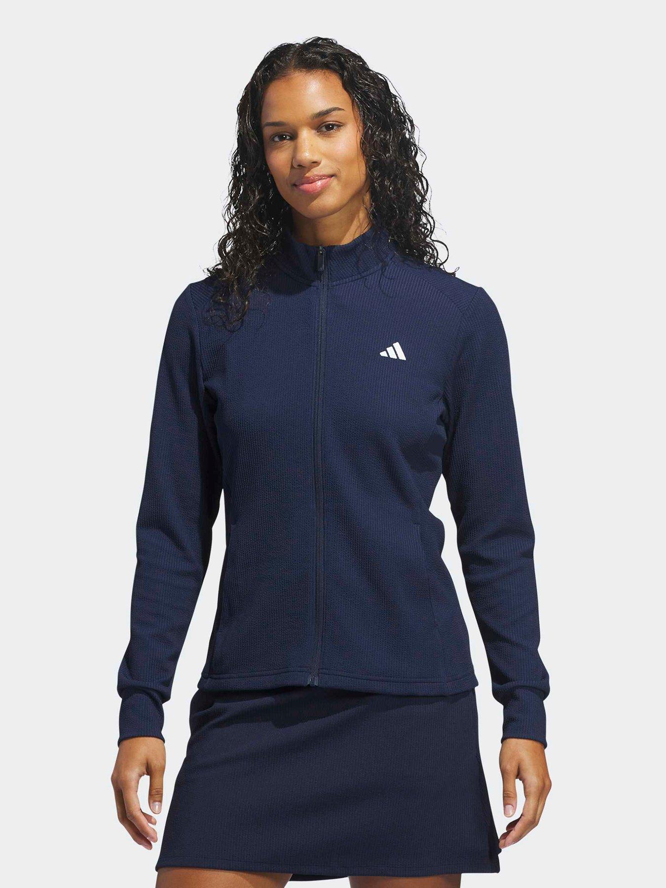 Image 1 of 6 of adidas Womens Golf Full Zip Jacket - Navy