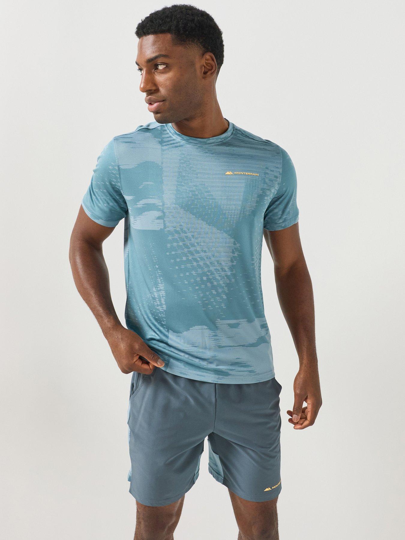 Monterrain Mens Divide Jacquard Tee - Grey