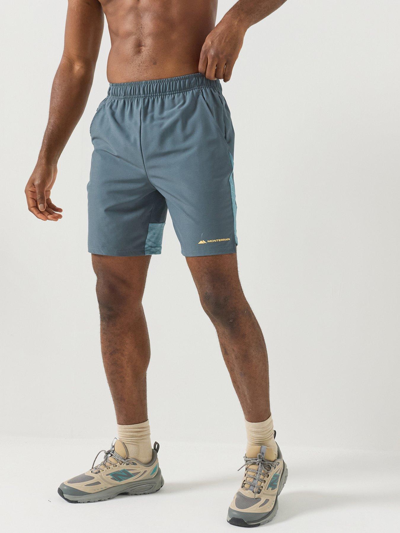 Monterrain Mens Divide Woven Running Short - Grey