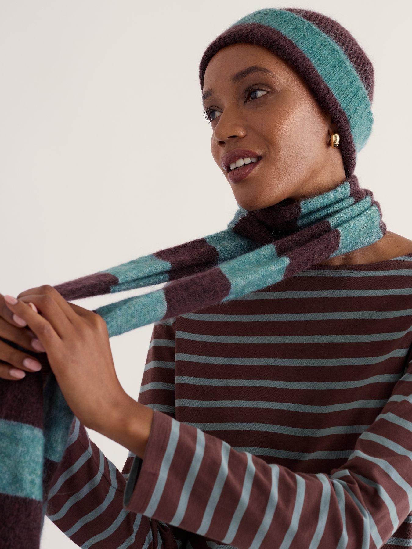 Image 2 of 5 of Seasalt Cornwall Womens Minimalist Block Stripe Long Scarf - Multi