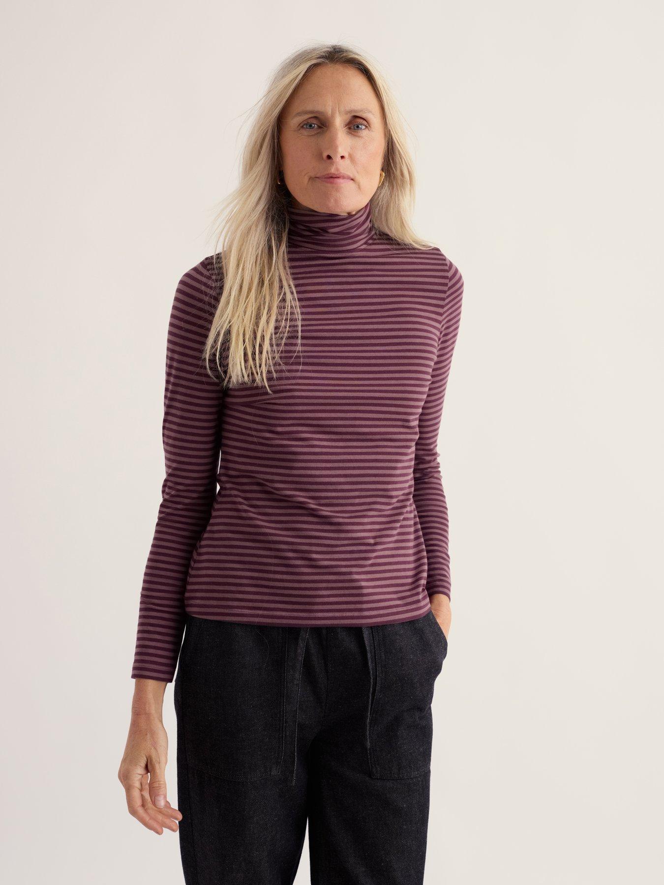 Image 1 of 5 of Seasalt Cornwall Landing Roll Neck Top&nbsp;- Multi