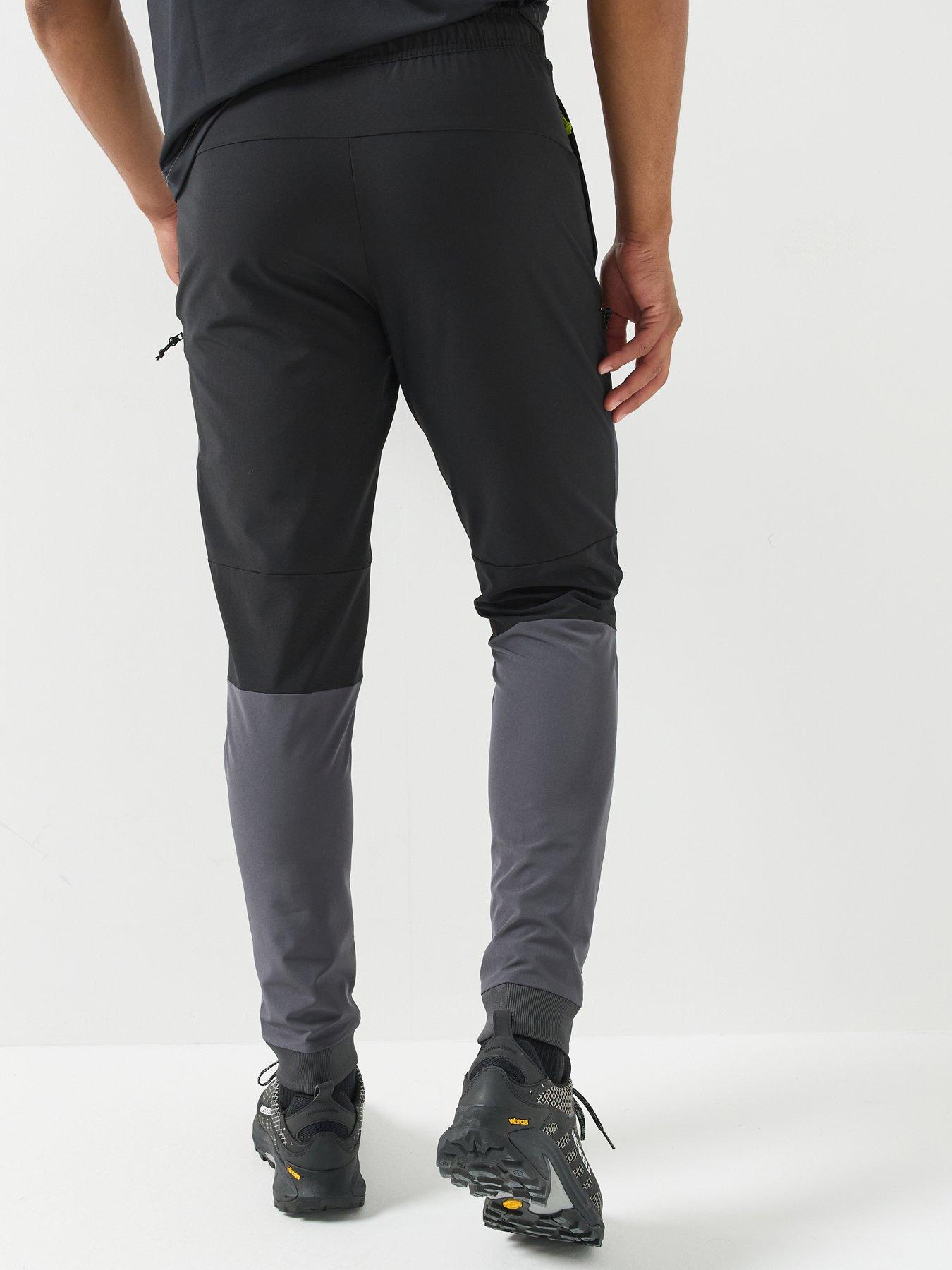 Image 2 of 6 of Monterrain Mens Woven Stretch Zip Pocket Running Pants - Black